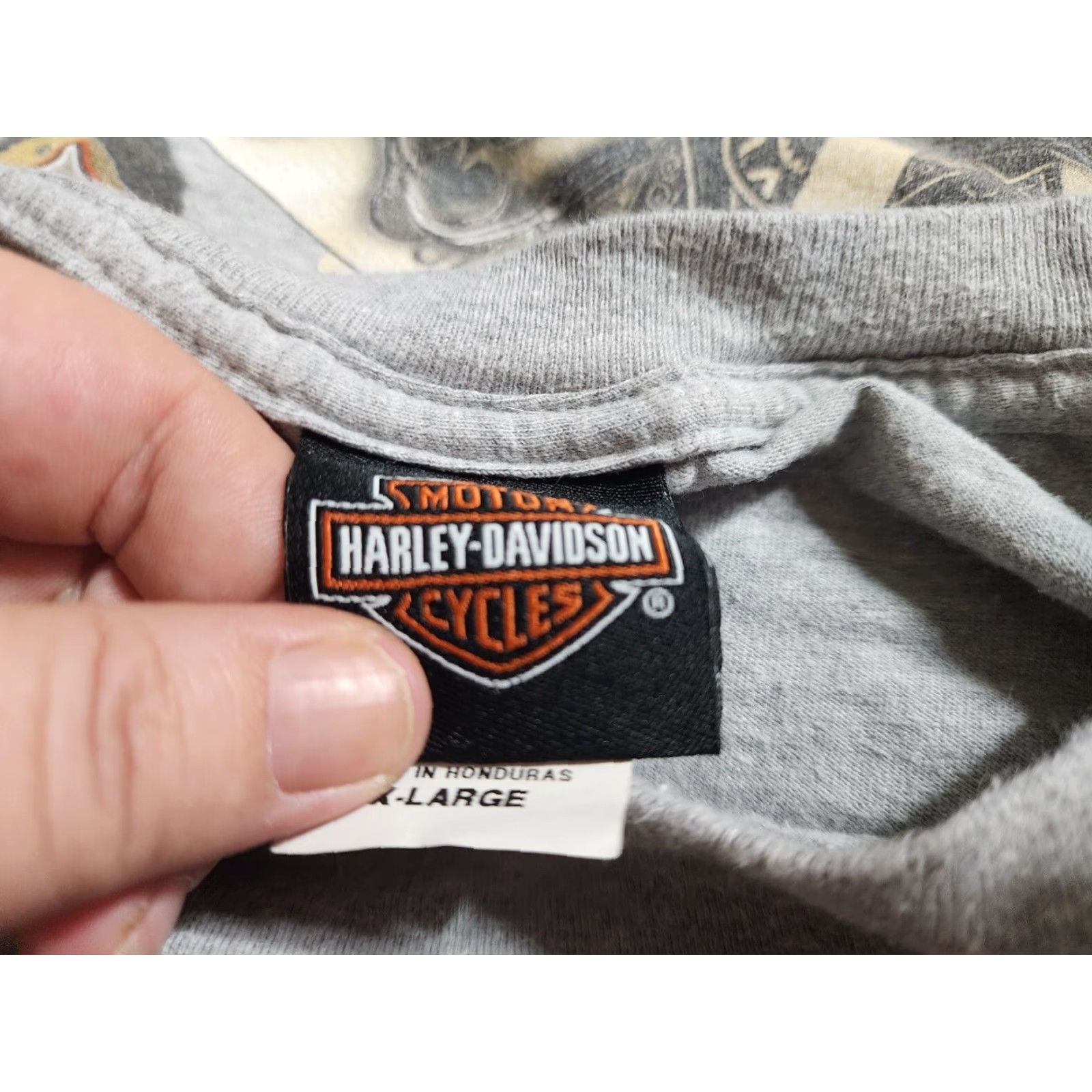 Harley Davidson VINTAGE Harley-Davidson T-Shirt Skull Double-Sided Crew Neck Short Sleeve Gray XL Men’s Size US XL / EU 56 / 4 - 5 Thumbnail