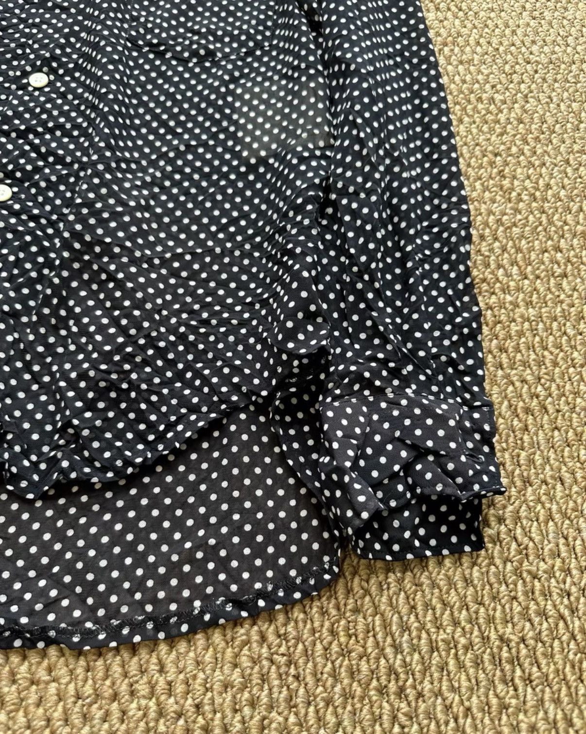 Comme des Garcons COMME des GARÇONS Base Small Polka Dot Chiffon Shirt K23 Size S / US 4 / IT 40 - 3 Thumbnail