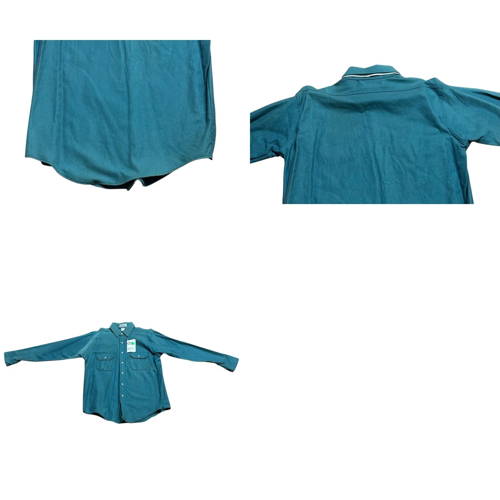 Vintage VINTAGE Sports Afield Green Heavy Weight Chamois Shirt Button-Down Men Large New Size US L / EU 52-54 / 3 - 10 Thumbnail