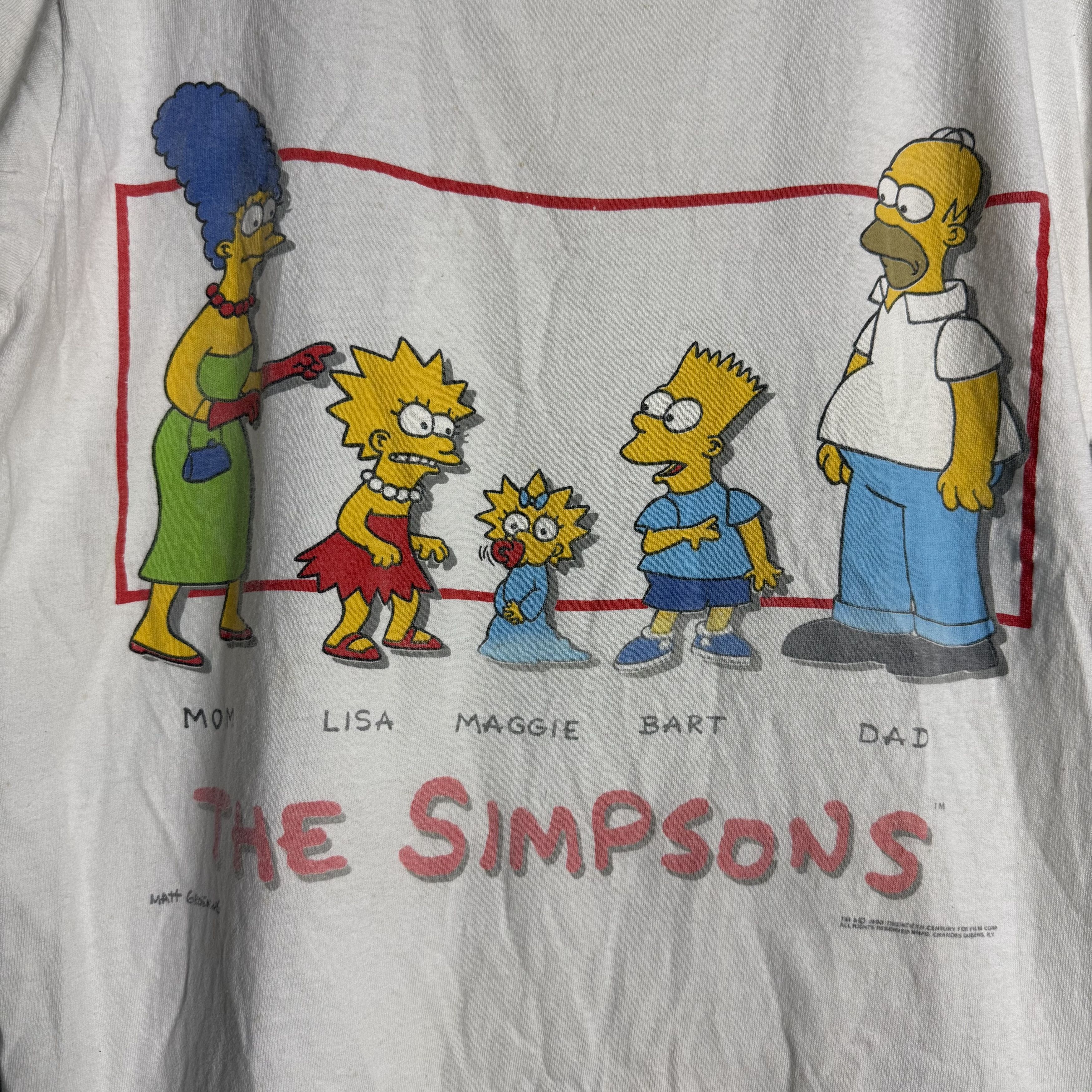 The Simpsons 🔥RARE🔥Vintage 90s The Simpson Family T-shirt Single Stich Size US L / EU 52-54 / 3 - 2 Thumbnail