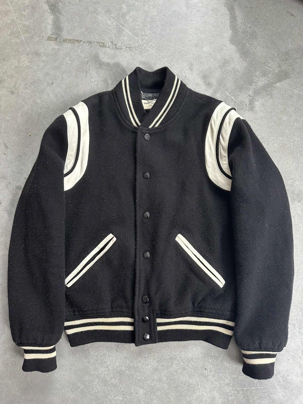 Saint Laurent Paris 2017 heavyweight saint laurent teddy jacket wool black 44IT Size US S / EU 44-46 / 1 - 1 Thumbnail