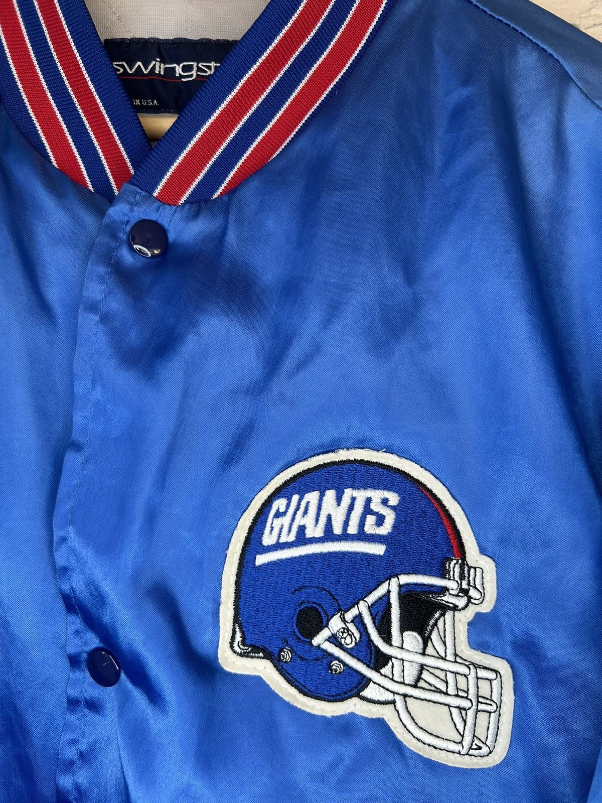 NFL × Vintage Vintage 80s New York Giants Satin NFL Jacket Size US L / EU 52-54 / 3 - 3 Thumbnail