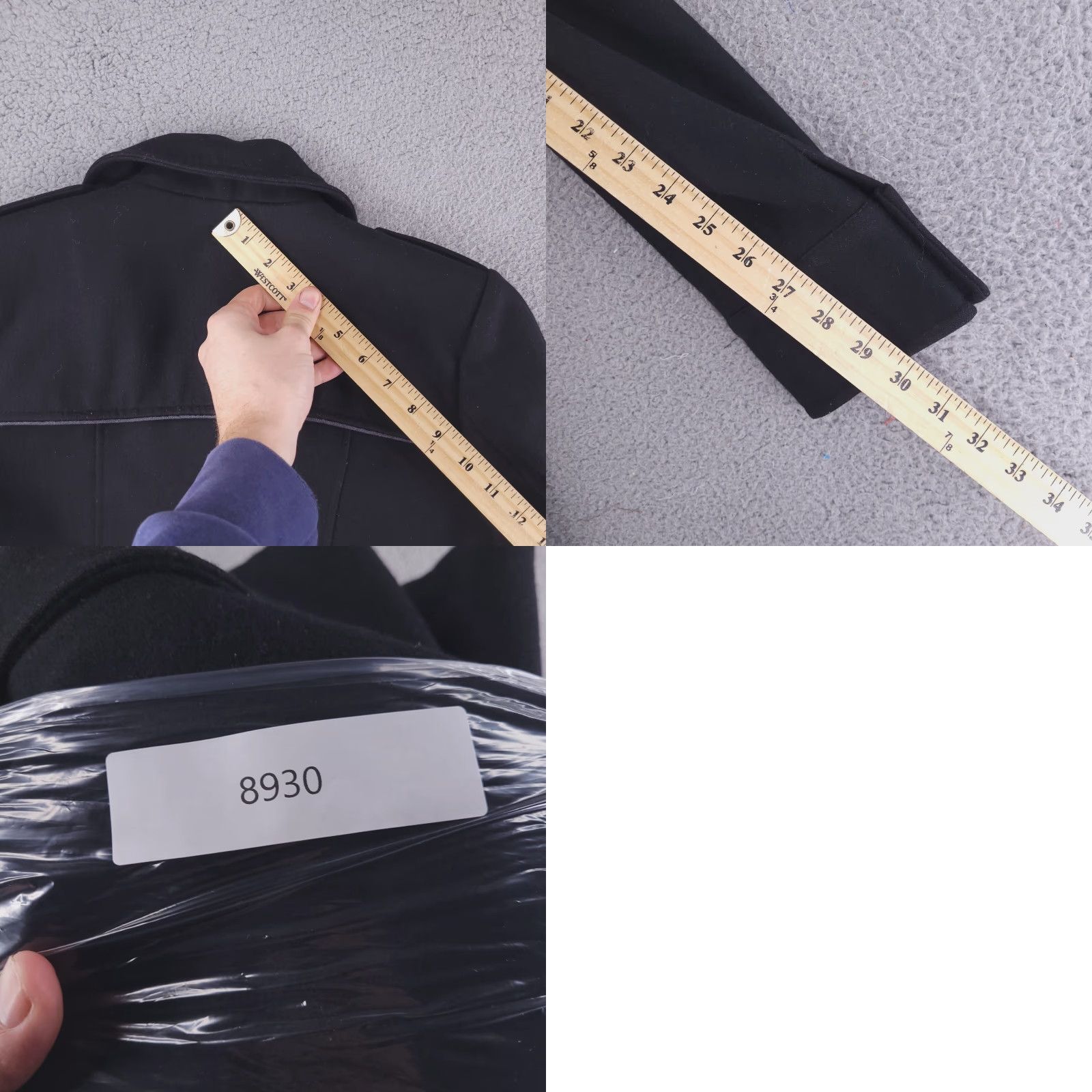 Vintage Tahari Coat Womens XS Black Wool Overcoat CLEAN Size XS / US 0-2 / IT 36-38 - 9 Thumbnail