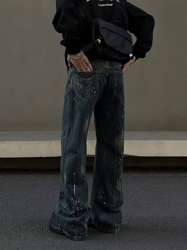 Japanese Brand × Jean Retro straight leg ripped high street jeans Size US 32 / EU 48 - 6 Thumbnail