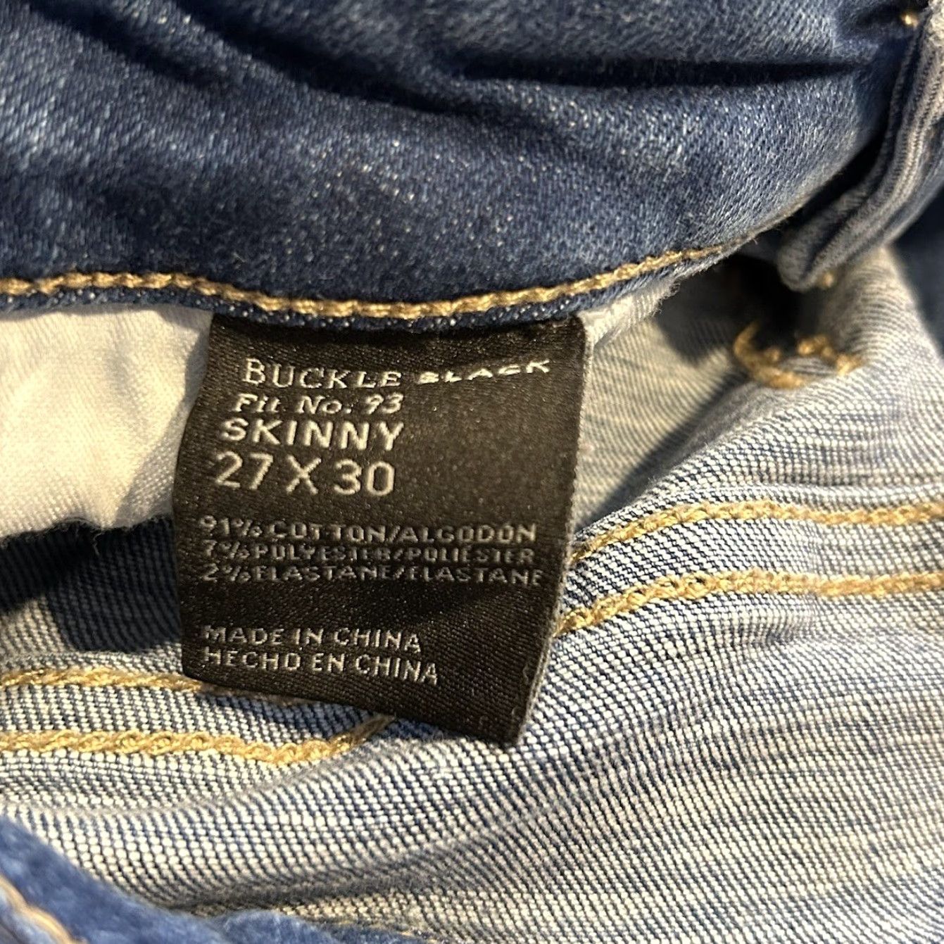 Vintage Buckle Women’s Jeans Skinny City Rock Logo Blue Denim 27x29 Mid Rise 8.5-10.5 Inseam 29 Zip Button Regular Womens Size 27" / US 4 / IT 40 - 6 Thumbnail
