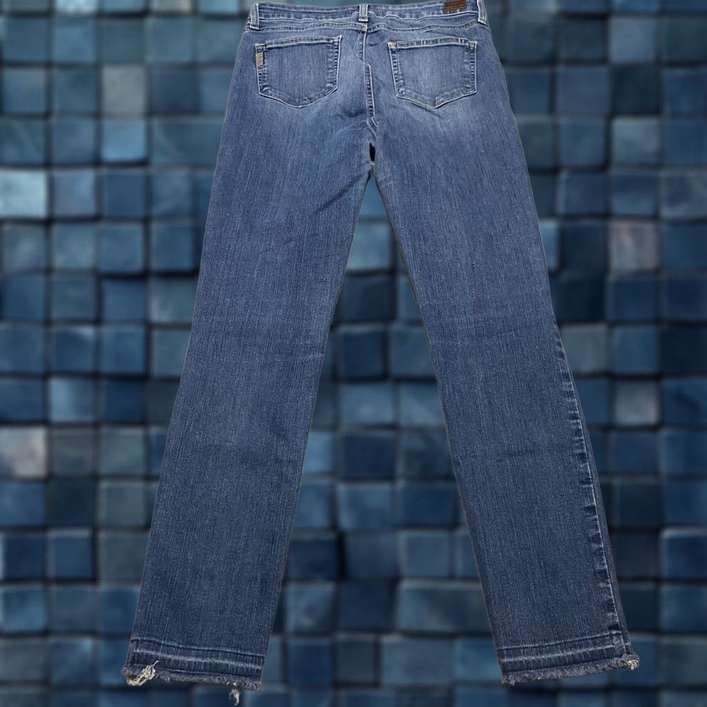 Paige Paige Jeans Womens Slim Mid Rise Ankle 29 Blue Denim Hoxton 5-Pocket Logo Stretch Cotton Blend 90s? No Vintage Capri? Size 29" - 1 Thumbnail