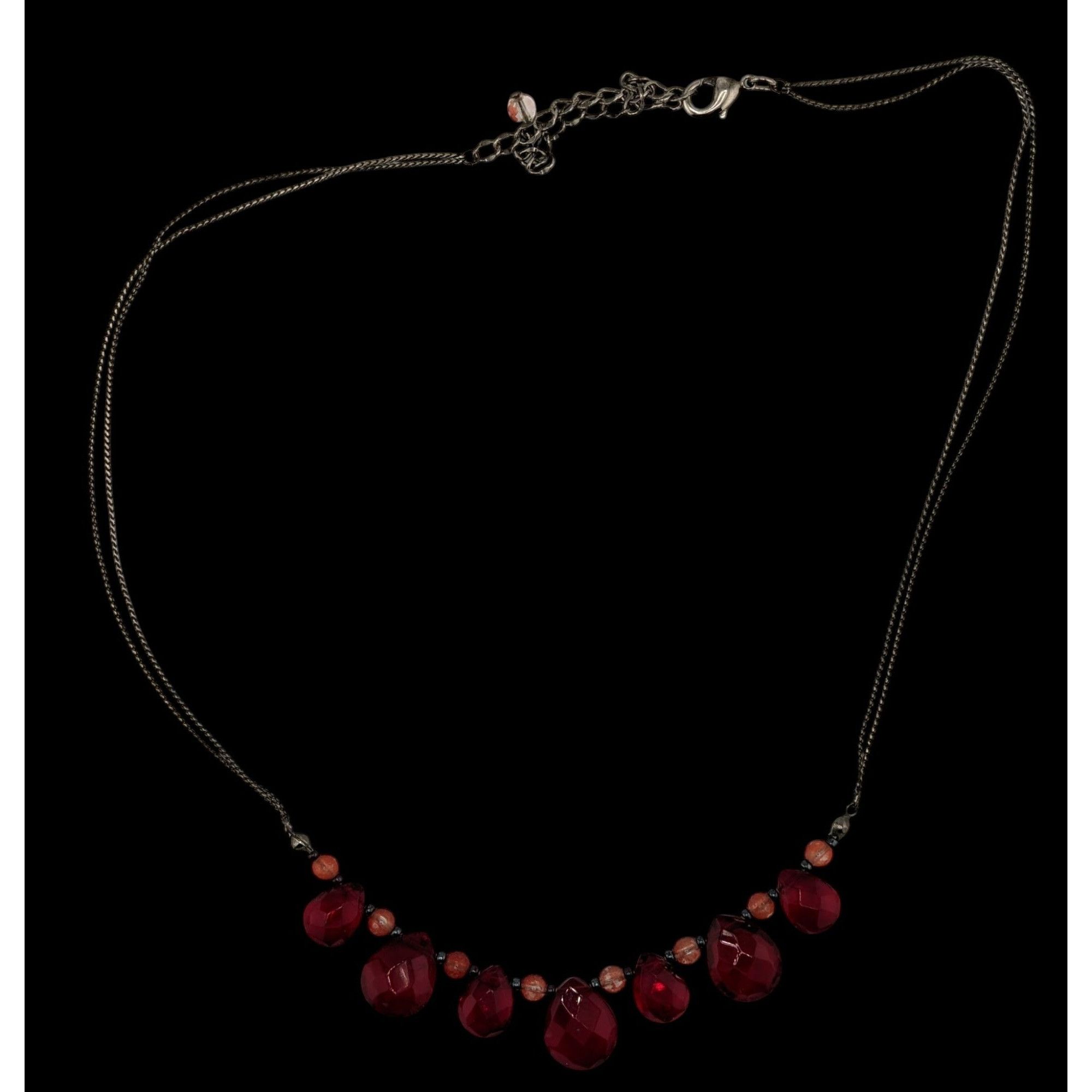 Other Gothic Vampire Blood Red Teardrop Statement Necklace Size ONE SIZE - 4 Thumbnail