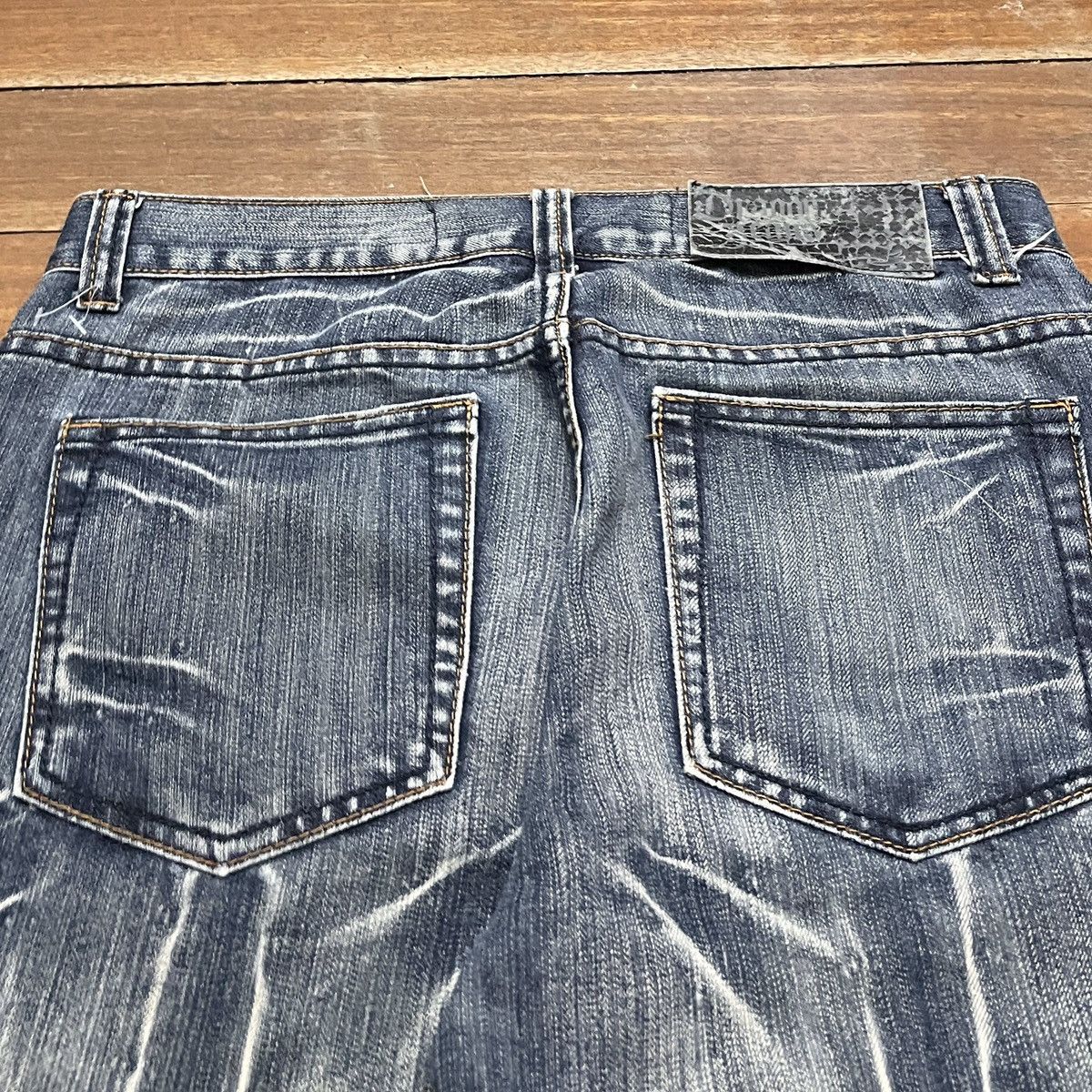 14th Addiction Very Rare Vintage Japanese Brand Dragon Flared Jeans 2000s Size US 33 - 4 Thumbnail