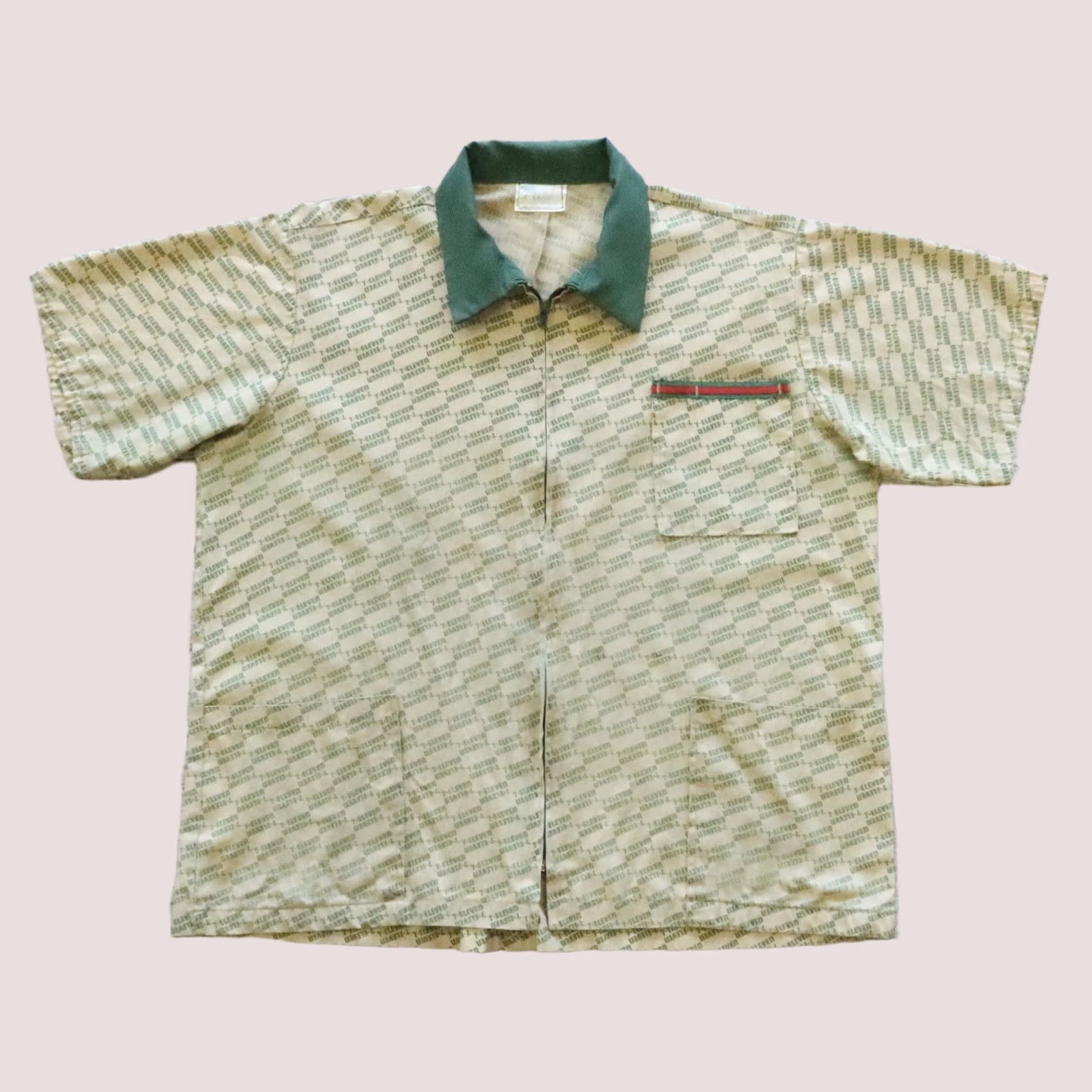 Vintage VINTAGE 7-Eleven Work Uniform Shirt XL Men Brown Cotton Blend Made in USA Shirt XL Mens Brown 7-Eleven Vintage 90s Football Workwear Size US XL / EU 56 / 4 - 1 Thumbnail
