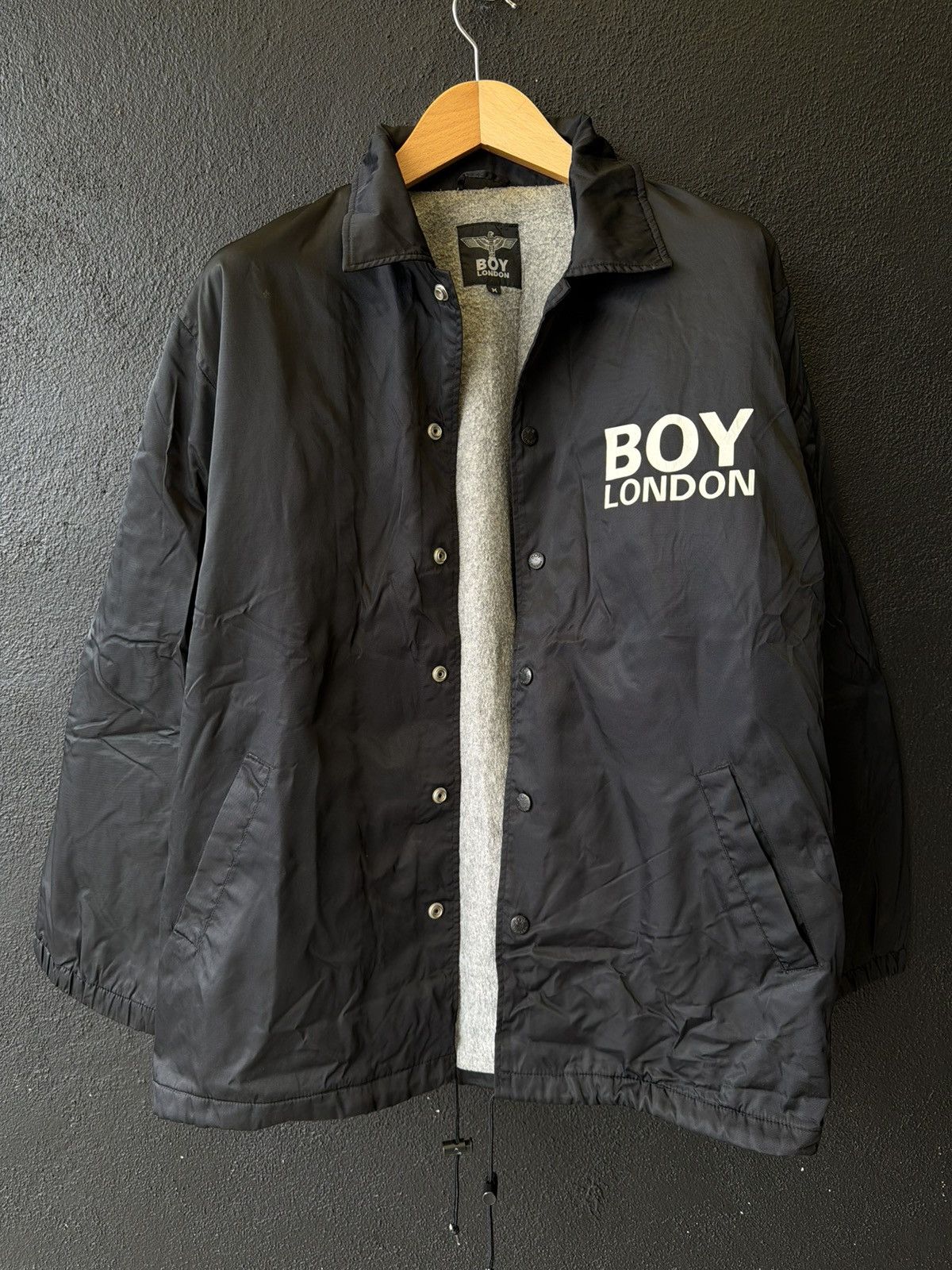 Boy London BOY LONDON Big Logo Coach Jacket Black Rare Vintage Size US M / EU 48-50 / 2 - 2 Thumbnail