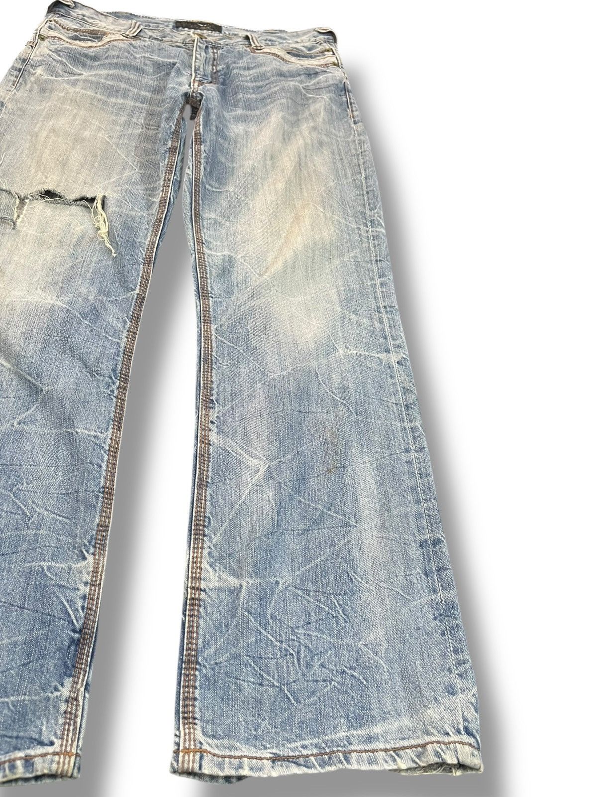 If Six Was Nine Vintage Daily Topics Double Waist Ripped Distressed Denim Size US 36 / EU 52 - 5 Thumbnail