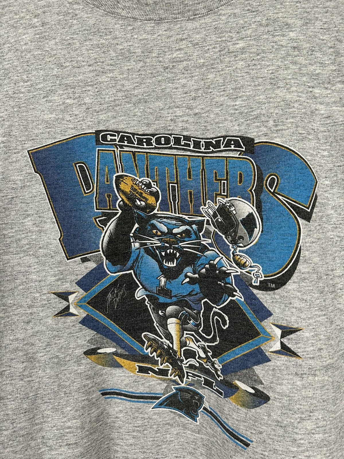 NFL Vintage Carolina Panthers NFL 90s USA Crewneck Sportswear Size US L / EU 52-54 / 3 - 3 Thumbnail