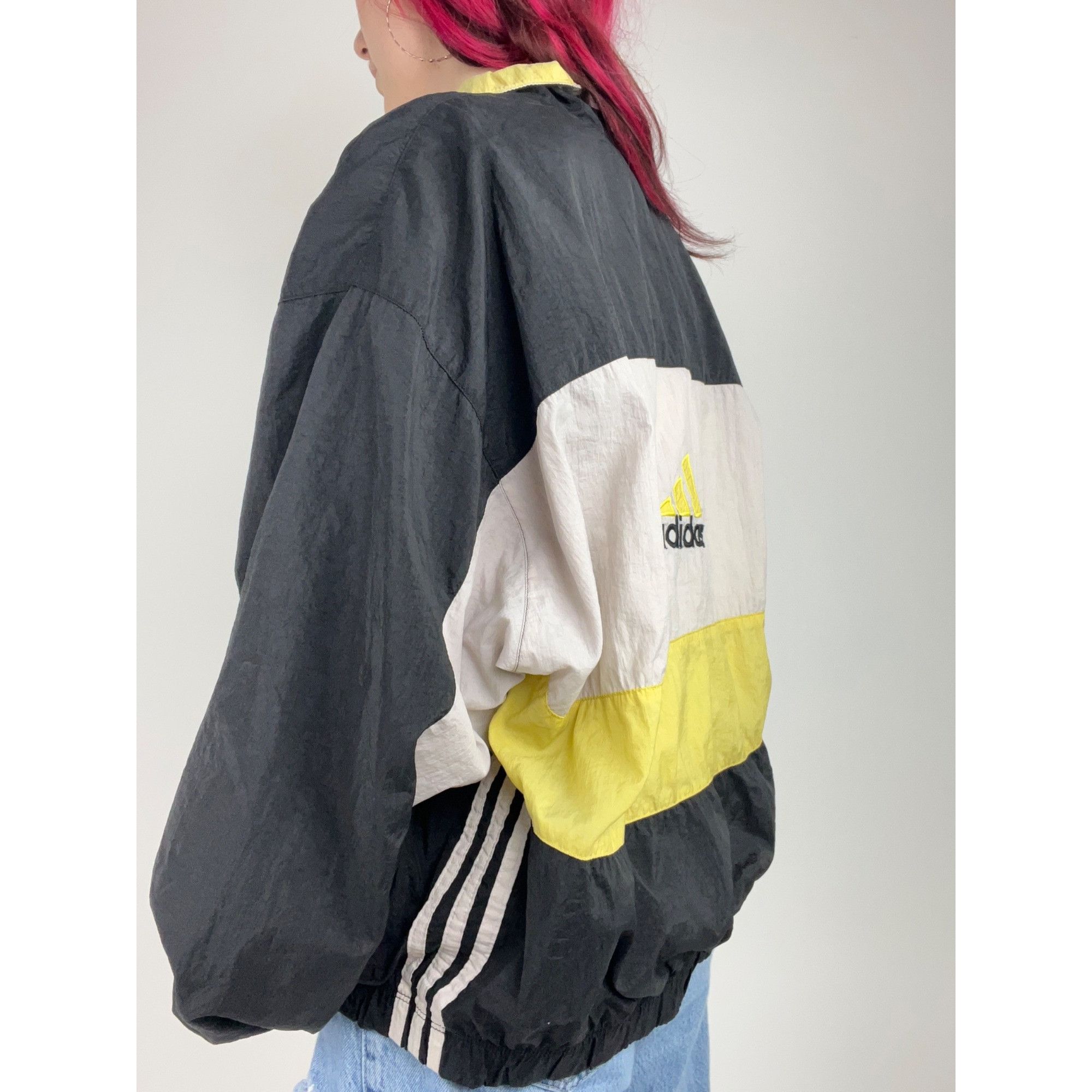 Adidas Vintage Adidas Yellow Black White Jacket Size US L / EU 52-54 / 3 - 2 Thumbnail