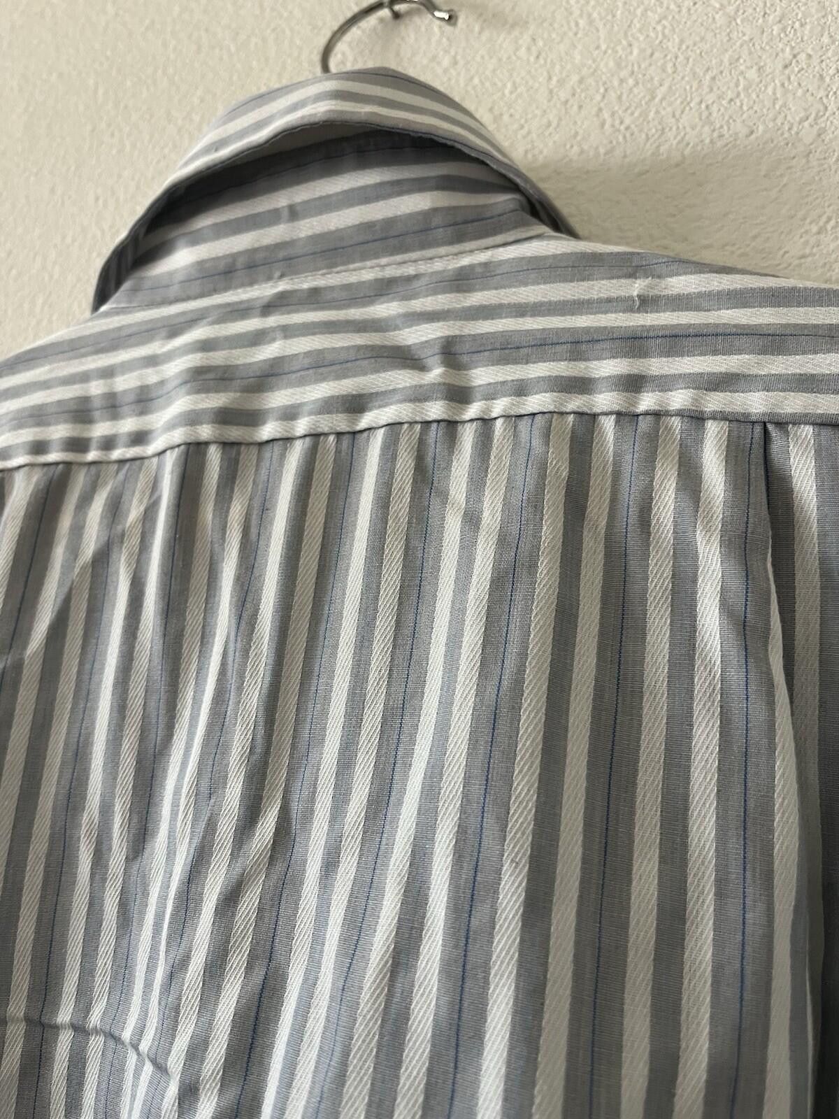 Kartik Research Vintage Kmart Permanent Press Striped Dress Shirt 15.5 Size 44R - 4 Thumbnail