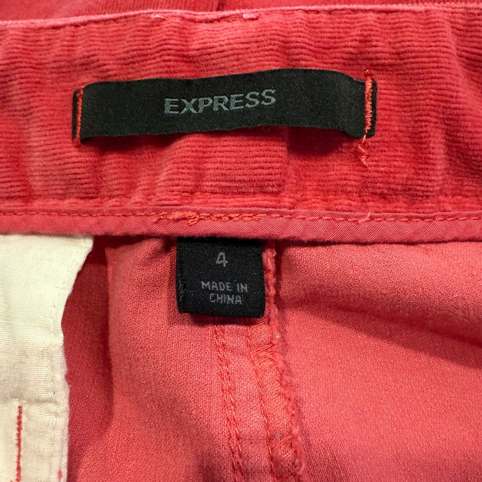Express Express Women’s Hot Pink Corduroy Pants Size 4 Size 27" / US 4 / IT 40 - 5 Thumbnail
