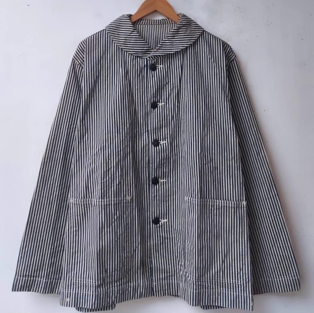 Buzz Rickson's × Toyo Enterprises BUZZ RICKSON'S US Navy Shawl Colar Hickory Work Jacket Size US L / EU 52-54 / 3 - 5 Thumbnail