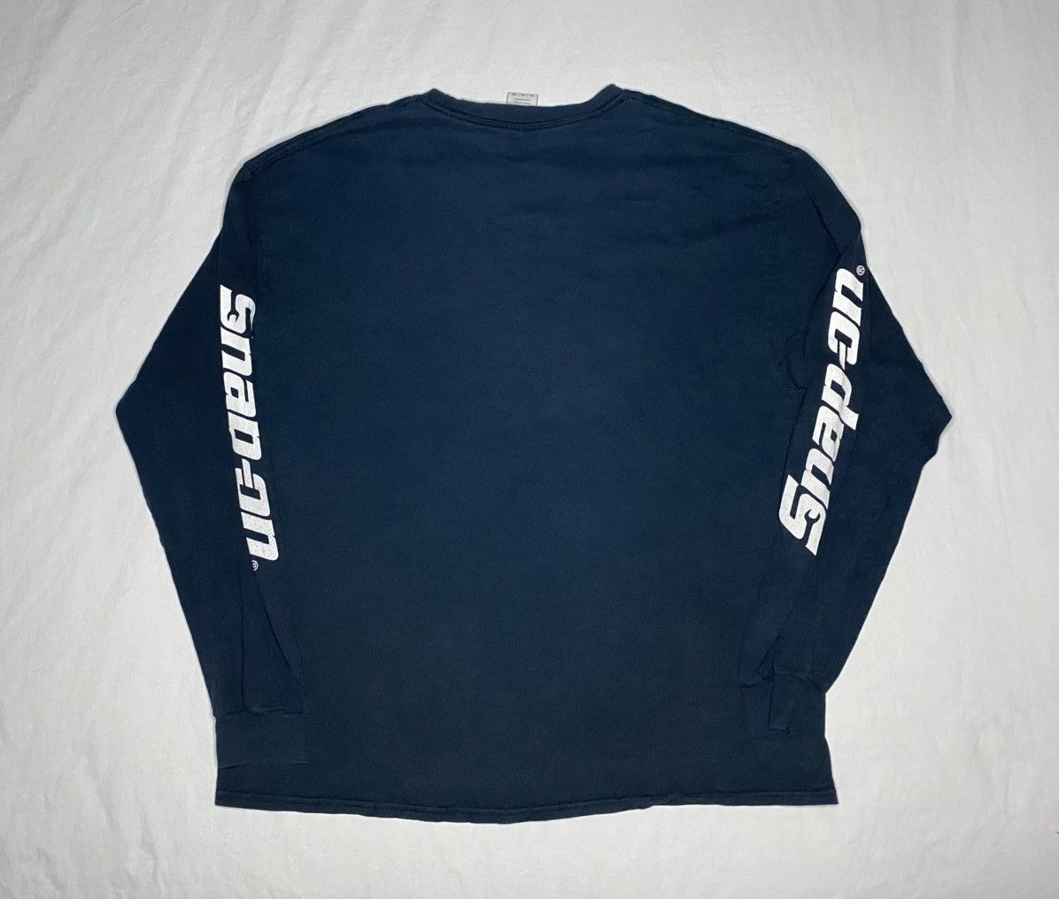 Harley Davidson Snap On Long Sleeve Tee Black Graphic White Print Distressed Size US XL / EU 56 / 4 - 3 Thumbnail
