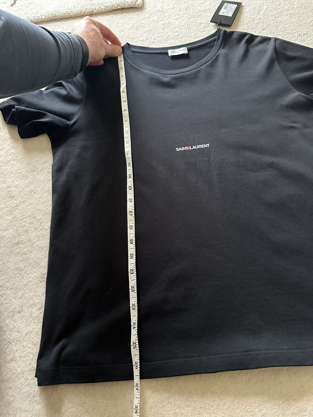 Saint Laurent Paris $550 FW22 Saint Laurent Rive Gauche logo t shirt XL Grail Size US XL / EU 56 / 4 - 8 Thumbnail