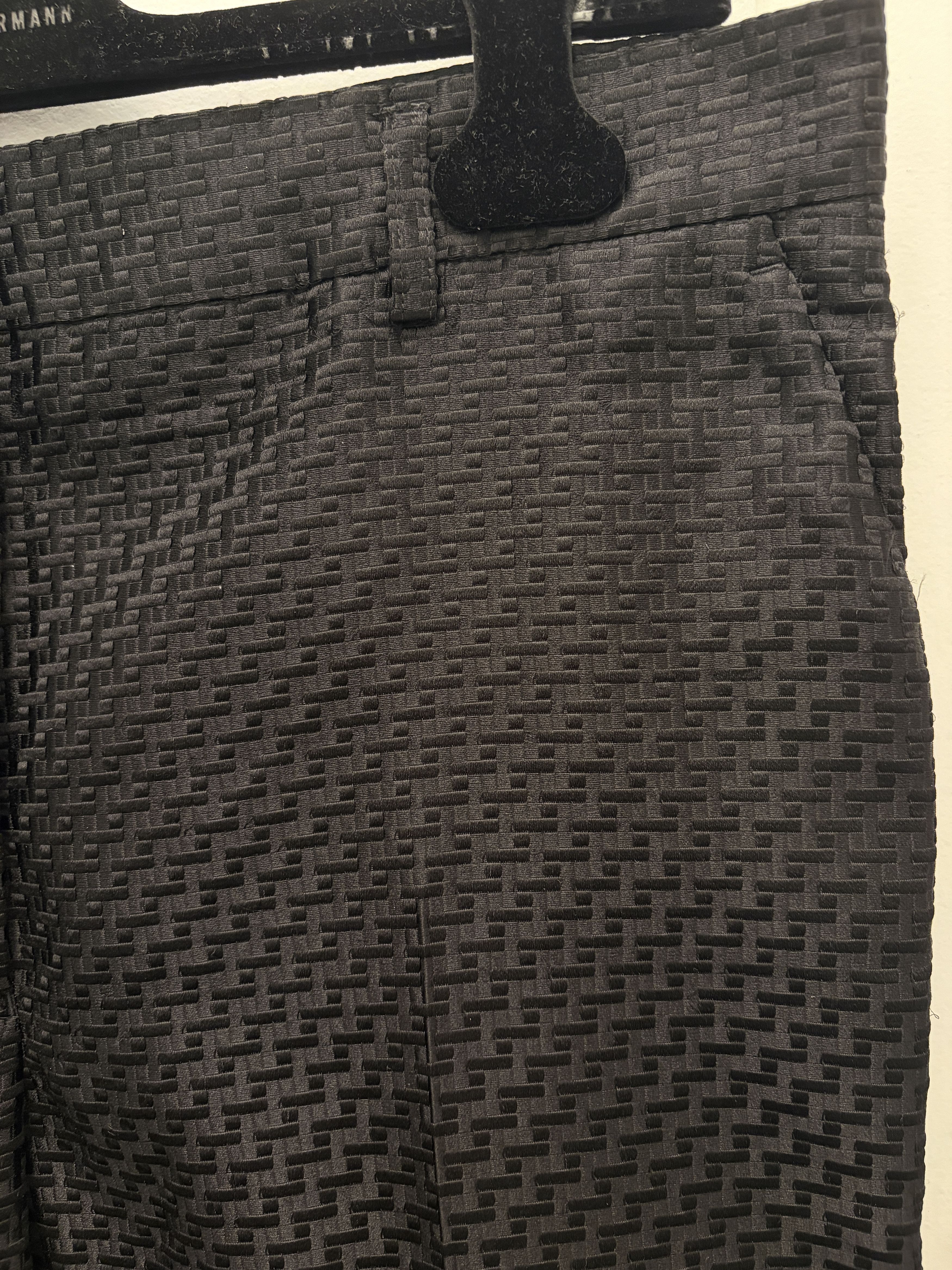 Haider Ackermann SS14 Black Jacquard Silk Trousers Size US 32 / EU 48 - 3 Thumbnail