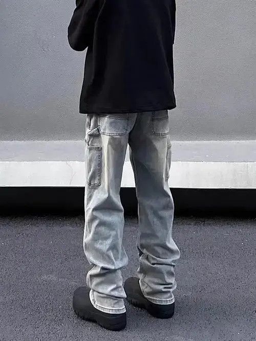 High Sport × Japanese Brand × Jean Double Knee Lumberjack Light Blue Cargo Jeans Size US 32 / EU 48 - 2 Thumbnail