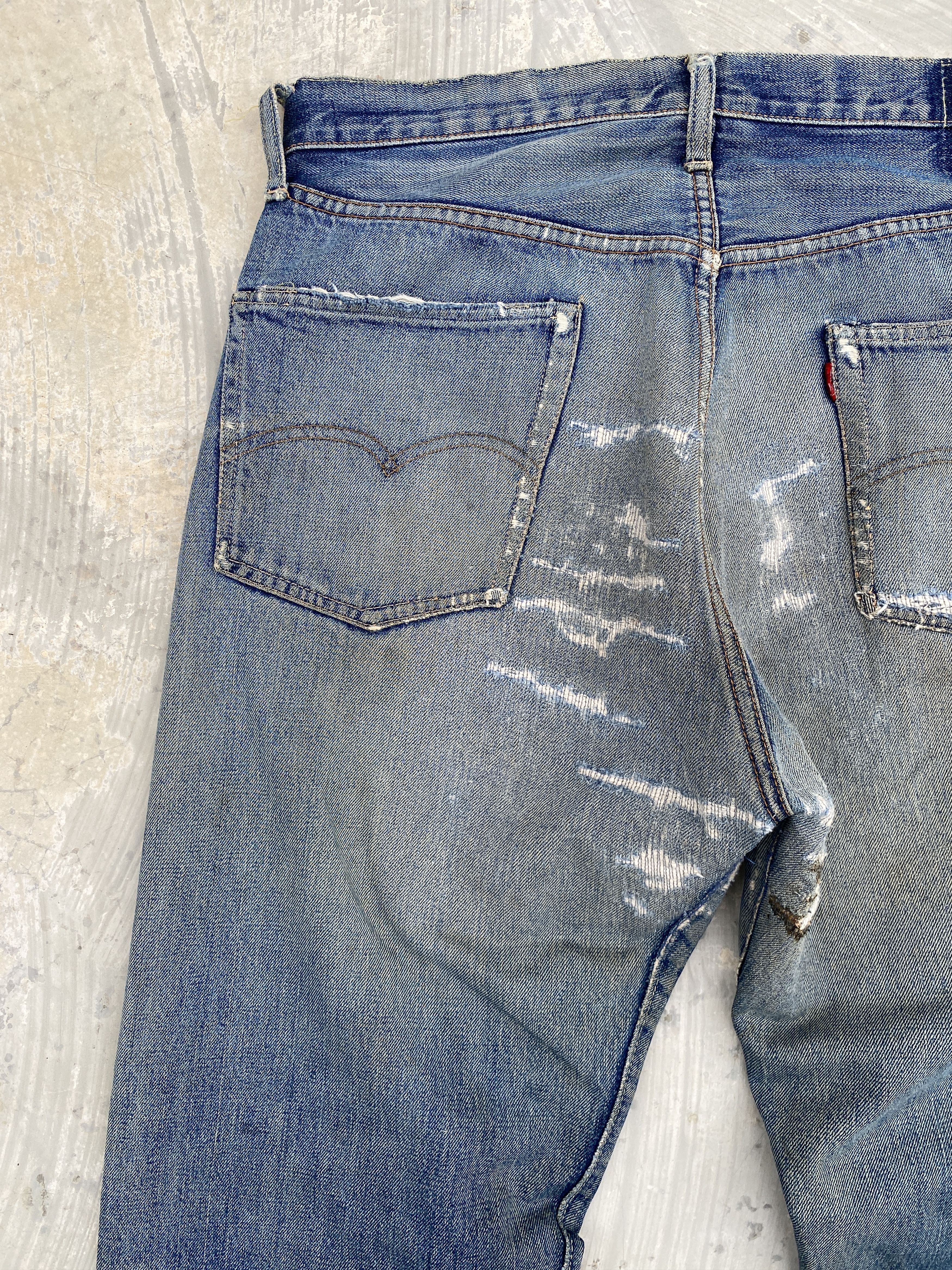 Levi's Vintage 60s Levis 501 Big E V-Stitch #6 Selvedge Jeans Size US 33 - 7 Thumbnail