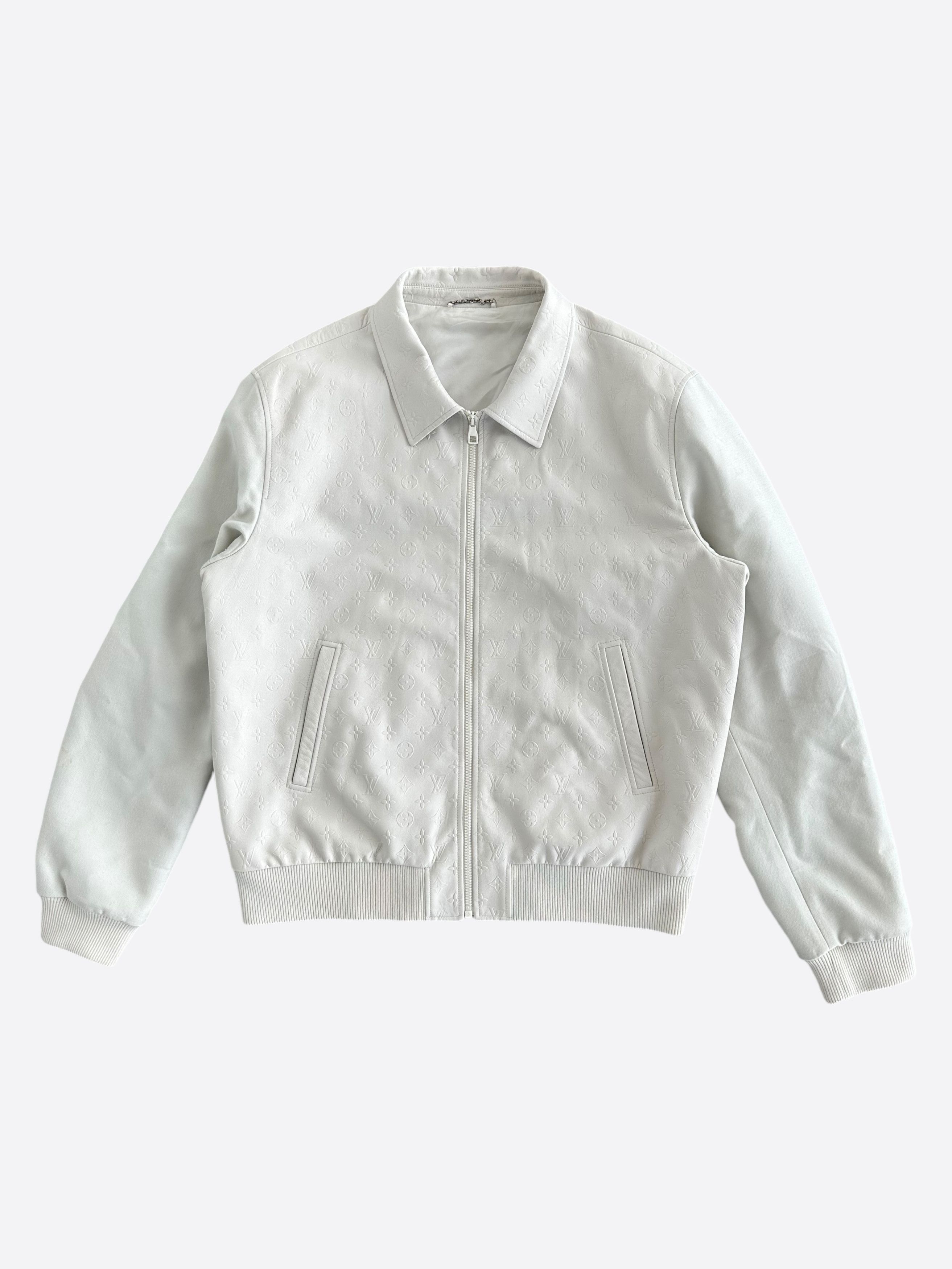 Louis Vuitton Louis Vuitton White Monogram Mix Leather Jacket Size US XXL / EU 58 / 5 - 1 Thumbnail