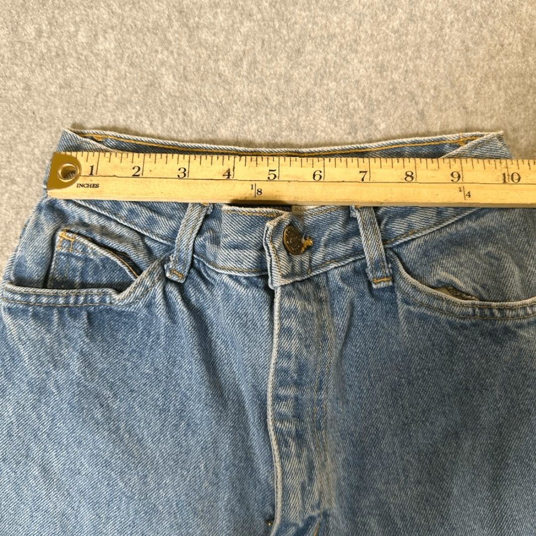 Denime VINTAGE Action West Womens Jeans Distressed Denim 14 Blue Light Wash Skinny Size 36" / US 14 / IT 50 - 2 Thumbnail