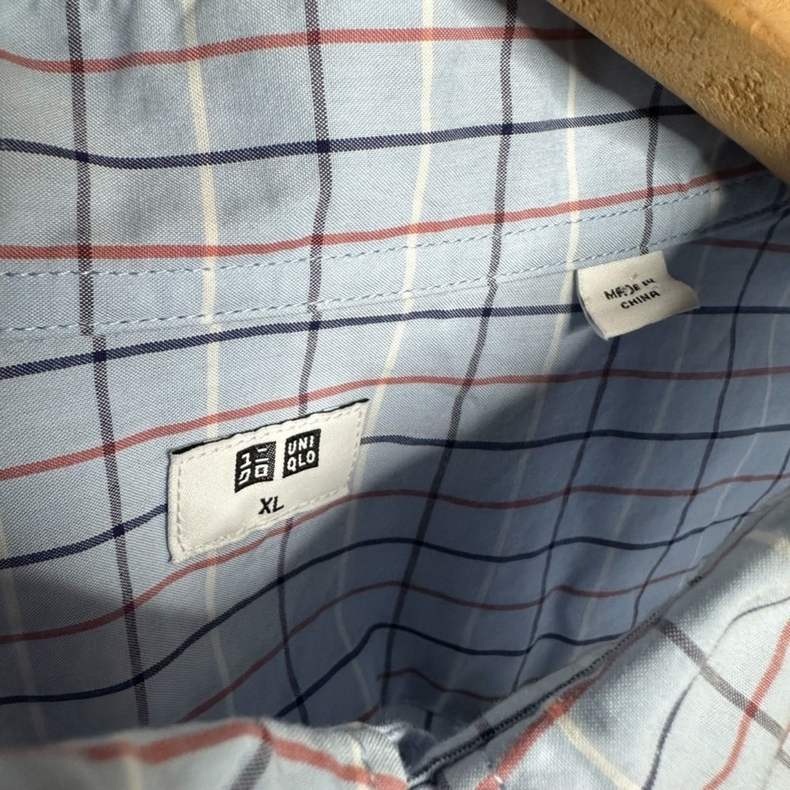 Uniqlo Uniqlo Blue Button Down Check Shirt XL Size US XL / EU 56 / 4 - 5 Thumbnail