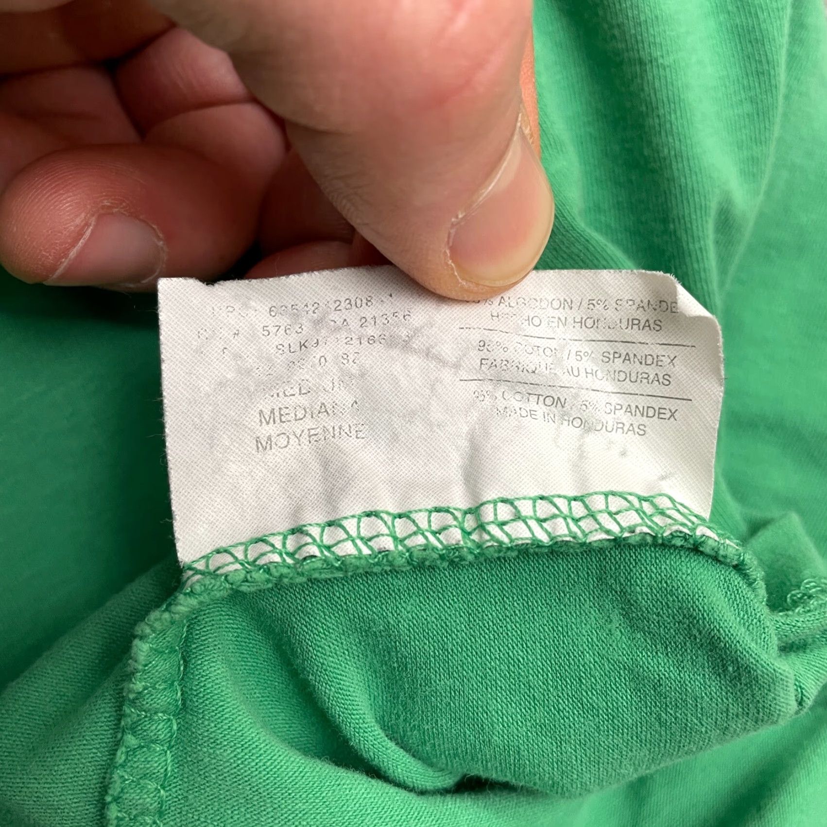 Hanes Hanes T-Shirt Womens Medium Green V-Neck Casual Cotton Tee Top Regular Fit Short Sleeve Size M / US 6-8 / IT 42-44 - 7 Thumbnail