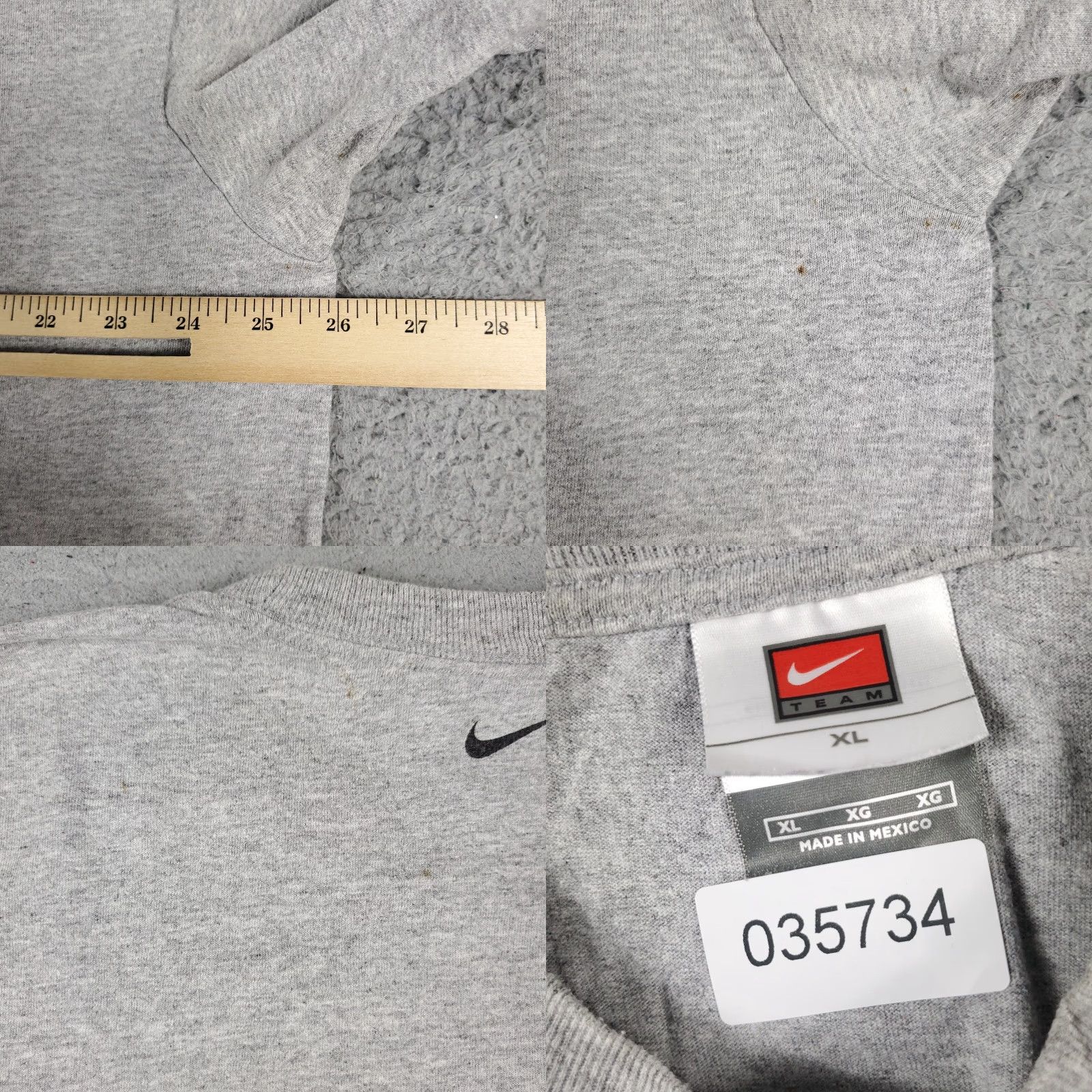 Nike VINTAGE Nike T Shirt Mens XL Gray Swoosh Casual Short Sleeve Adult 90s Football Sports Womens Mens Girls Size US XL / EU 56 / 4 - 8 Thumbnail