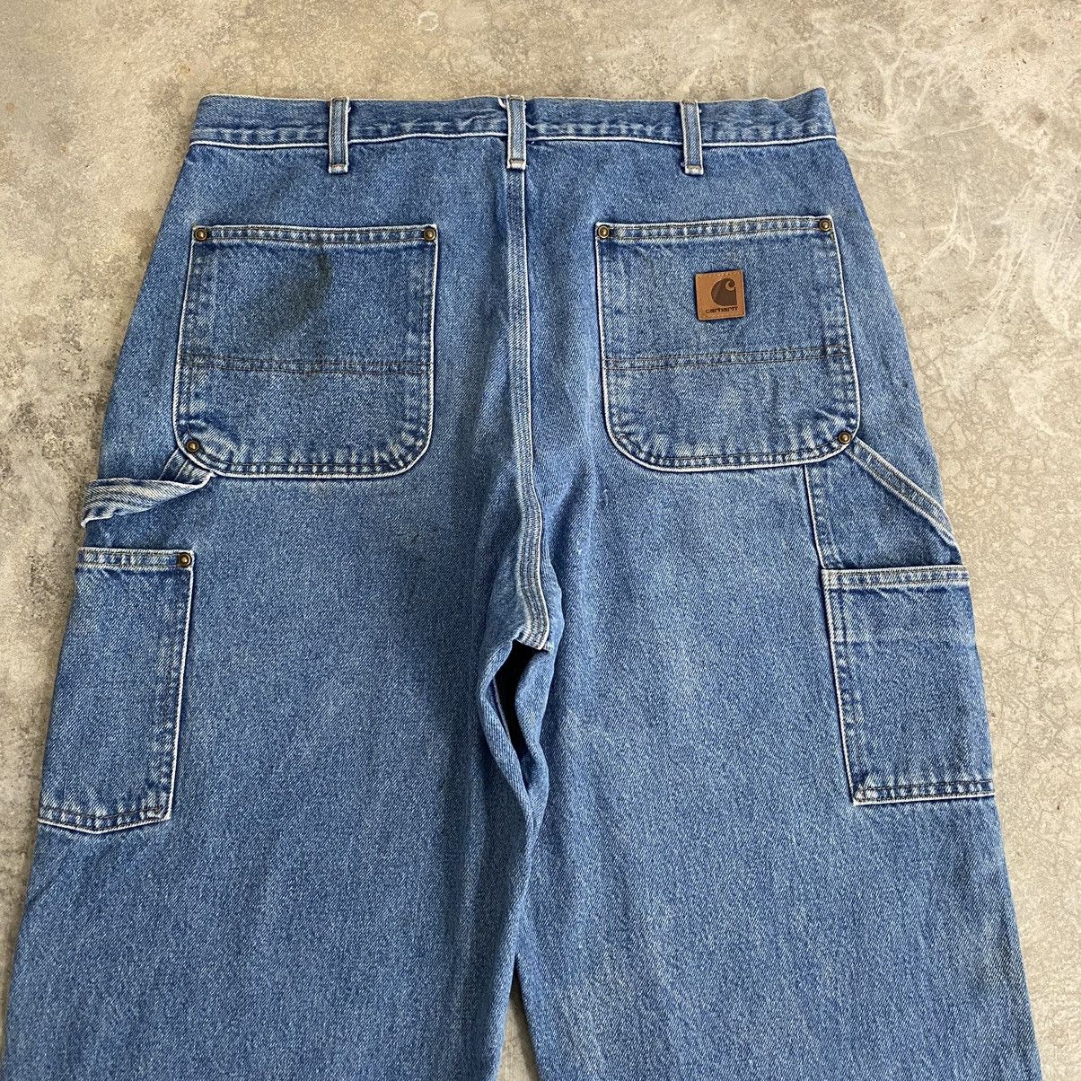 Carhartt VTG Carhartt Double Knee Blue Carpenter Denim Jeans Size US 35 - 16 Thumbnail