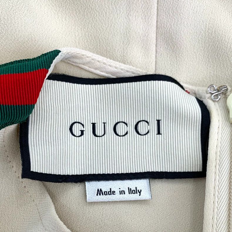 Gucci GucciBeige side striped webbing round-neck short-sleeved dr Size XS / US 0-2 / IT 36-38 - 6 Thumbnail
