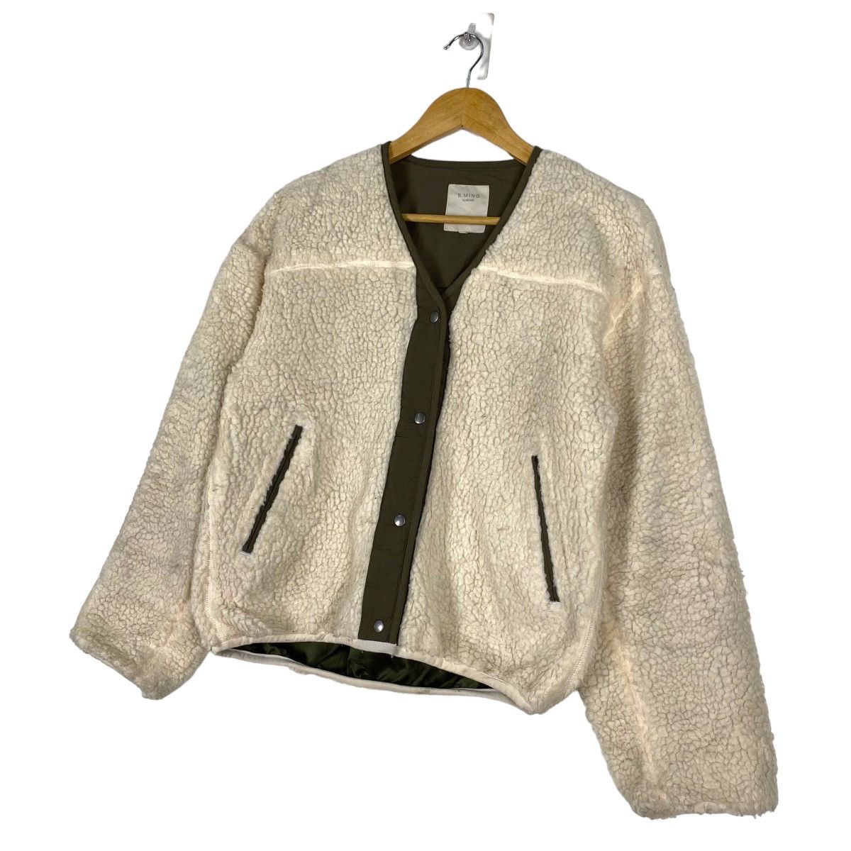 Beams Plus × Japanese Brand Beam X B'ming cropped fleece button up jacket Size US S / EU 44-46 / 1 - 2 Thumbnail