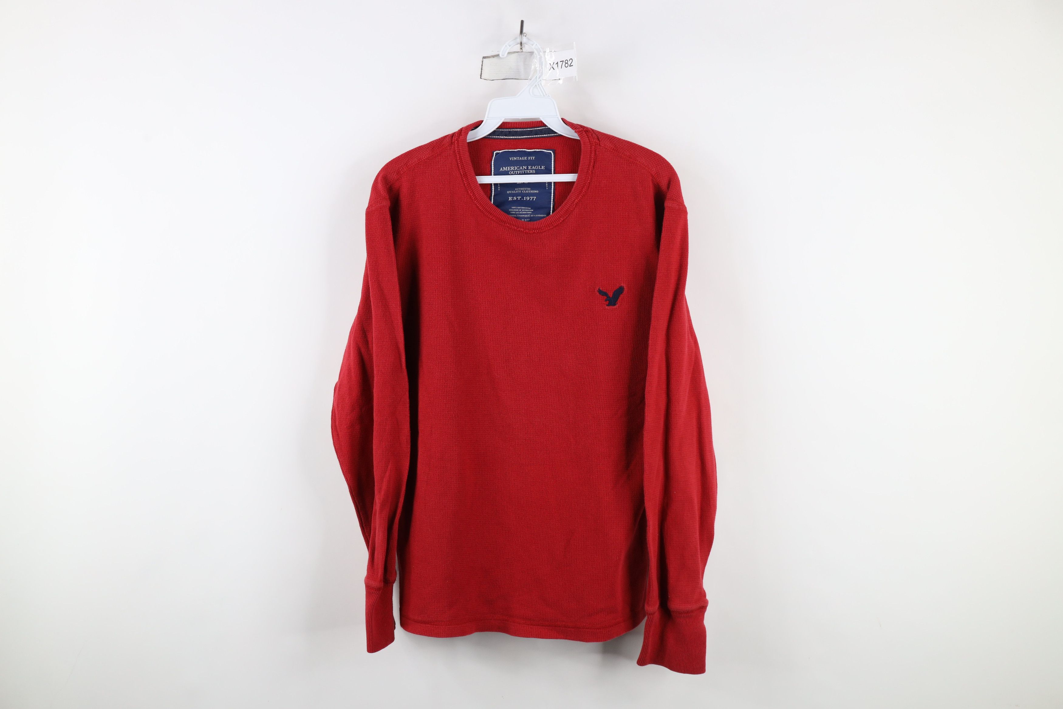 American Eagle Outfitters × Vintage Vintage Y2K American Eagle Outfitters Knit T-Shirt Red Size US L / EU 52-54 / 3 - 1 Thumbnail