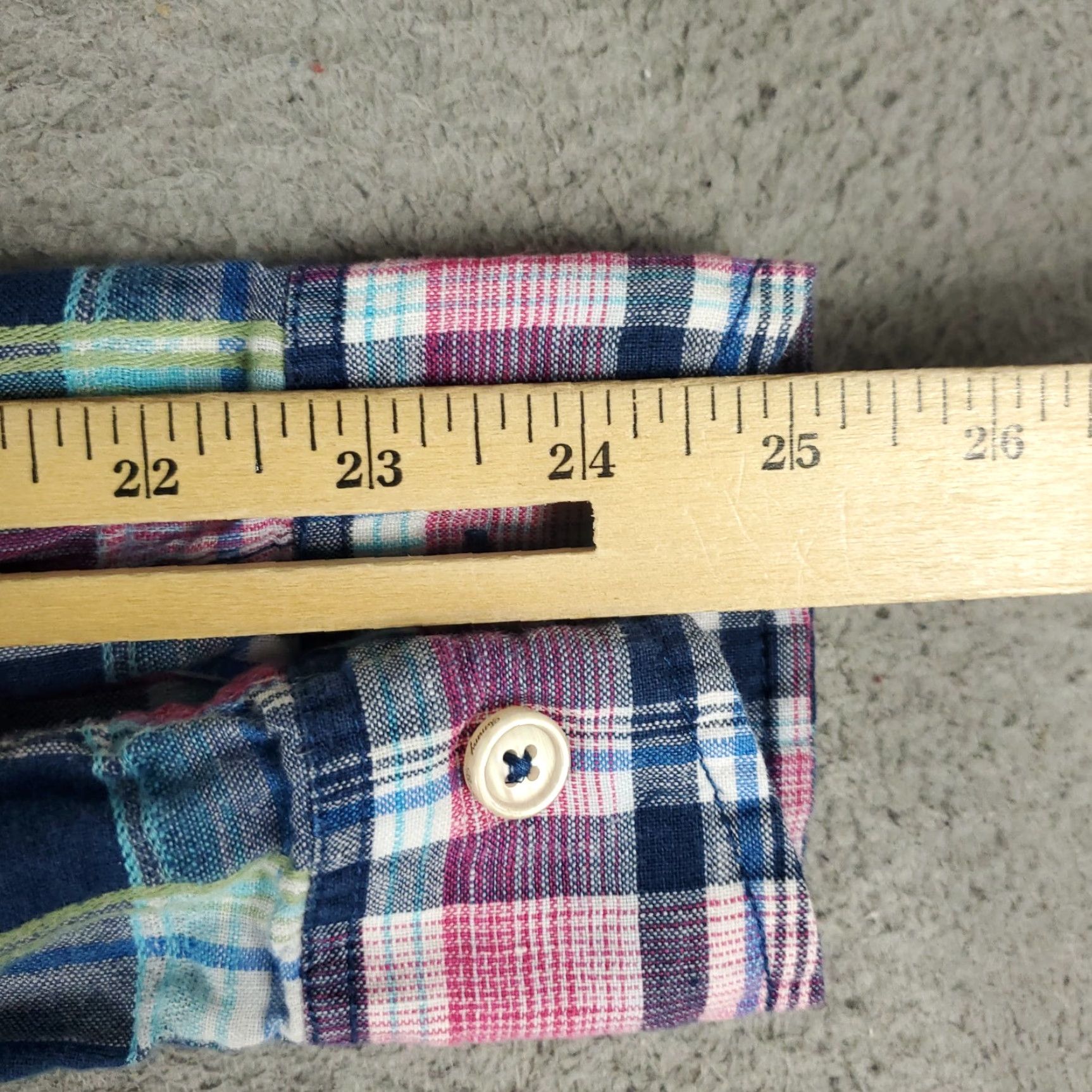 Tommy Bahama Tommy Bahama Relax Shirt Mens Large Blue Pink Linen Plaid Button Up Long Sleeve Shirt Size US L / EU 52-54 / 3 - 6 Thumbnail