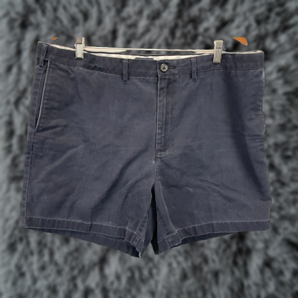 Lands' End Lands’ End Shorts Pleated Chino Traditional Fit Sz 42 Navy GUC Mens Size US 42 / EU 58 - 1 Thumbnail