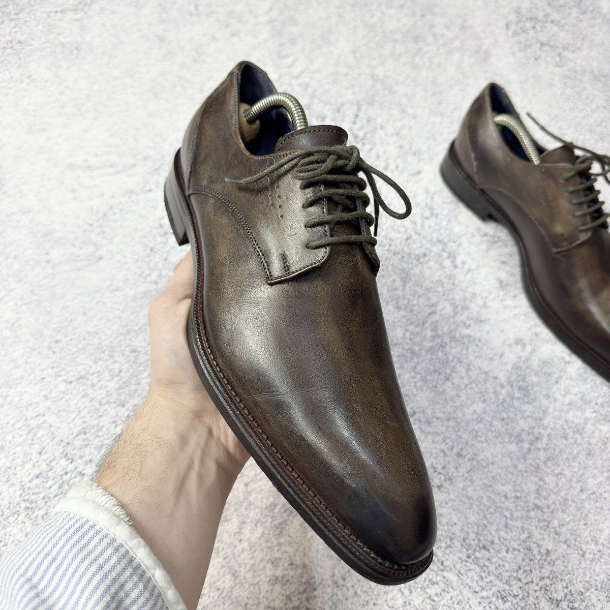 Designer Iannalfo&Sgariglia Mens Handmade Derbies US8 UK7 EU41 26cm Size US 8 / EU 41 - 5 Thumbnail