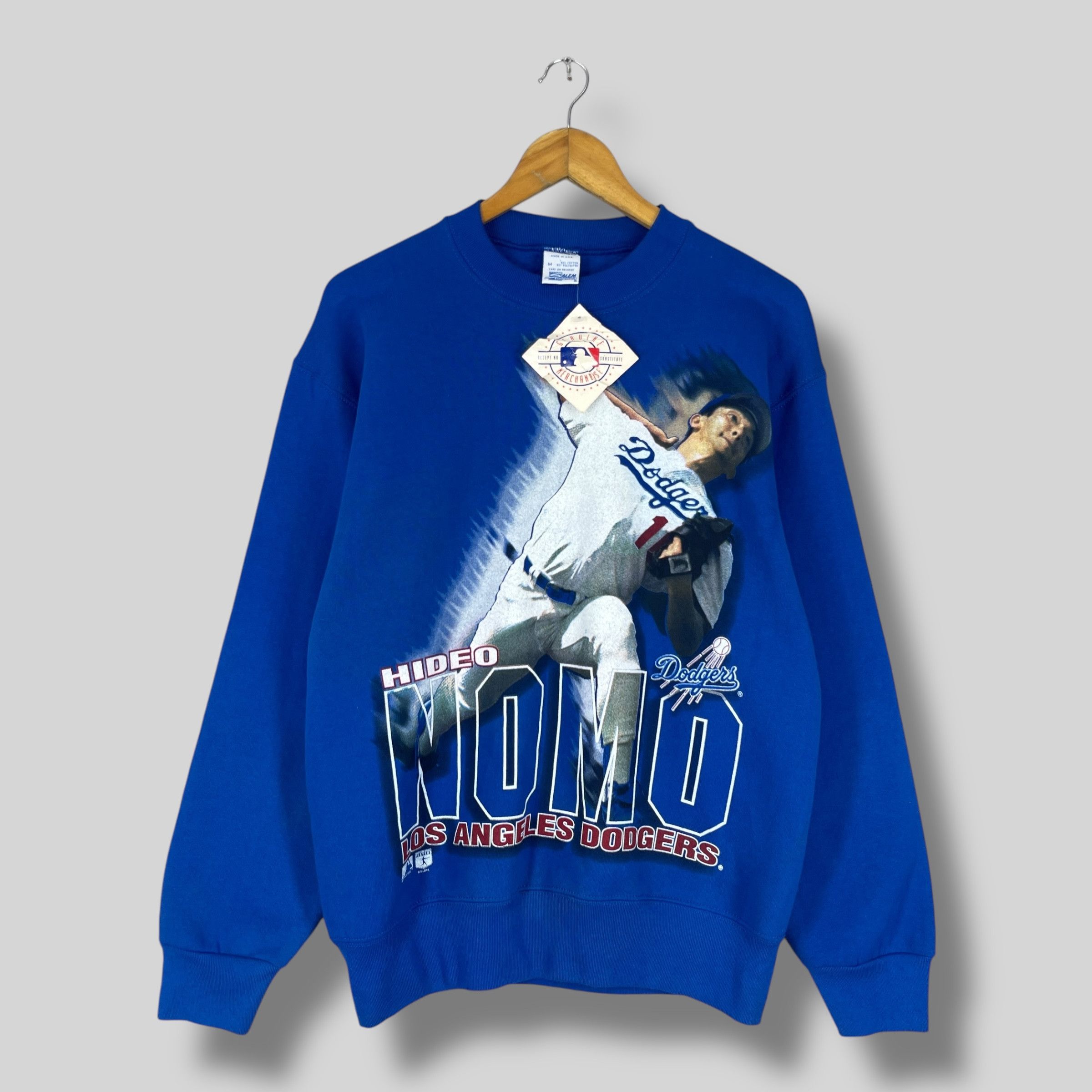 MLB Vintage 1990s HIDEO NOMO Dodgers Mlb Crewneck Sweatshirt Size US M / EU 48-50 / 2 - 1 Thumbnail