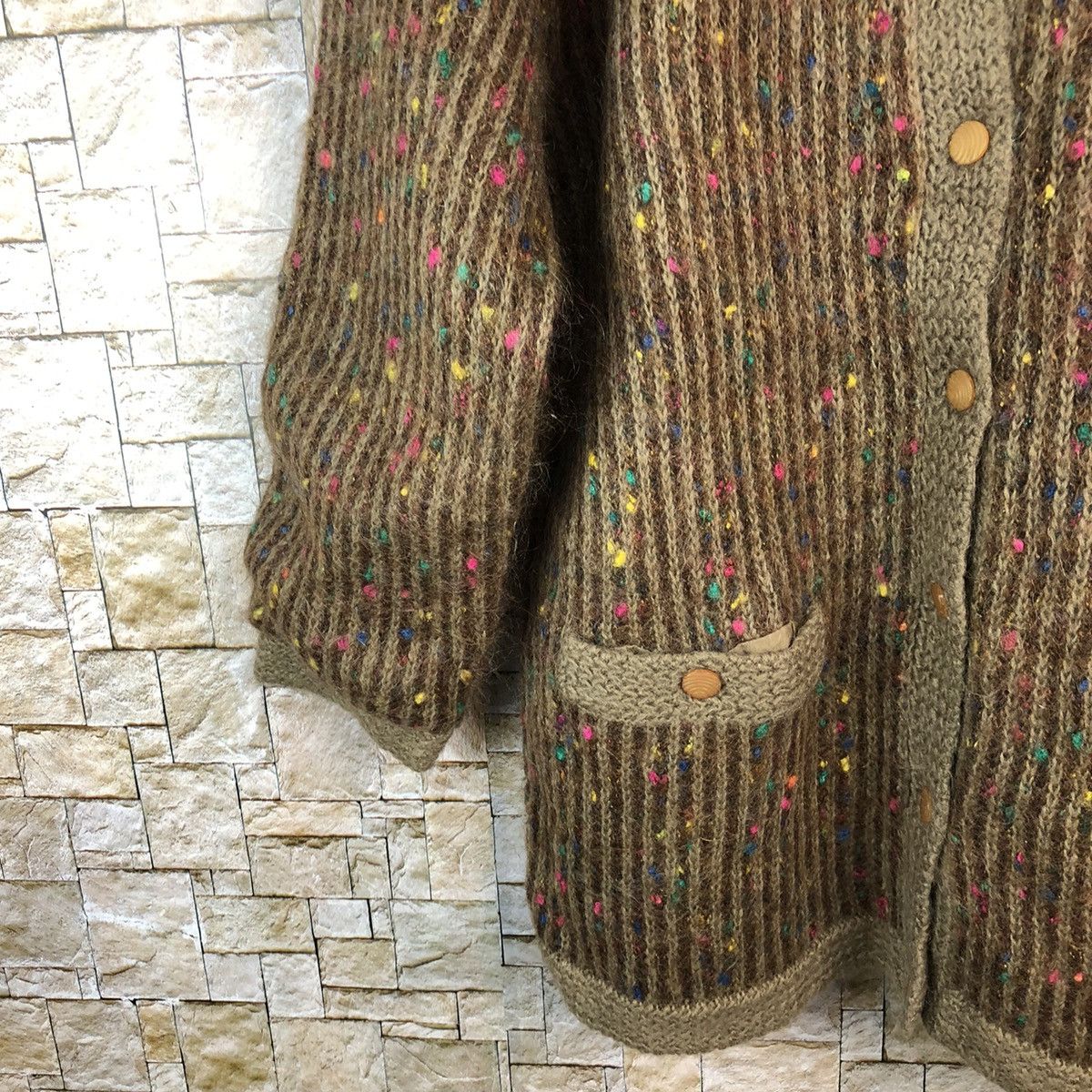 Japanese Brand Emerald Princess Brown Cardigan Knitwear #A1186 Size L / US 10 / IT 46 - 7 Thumbnail