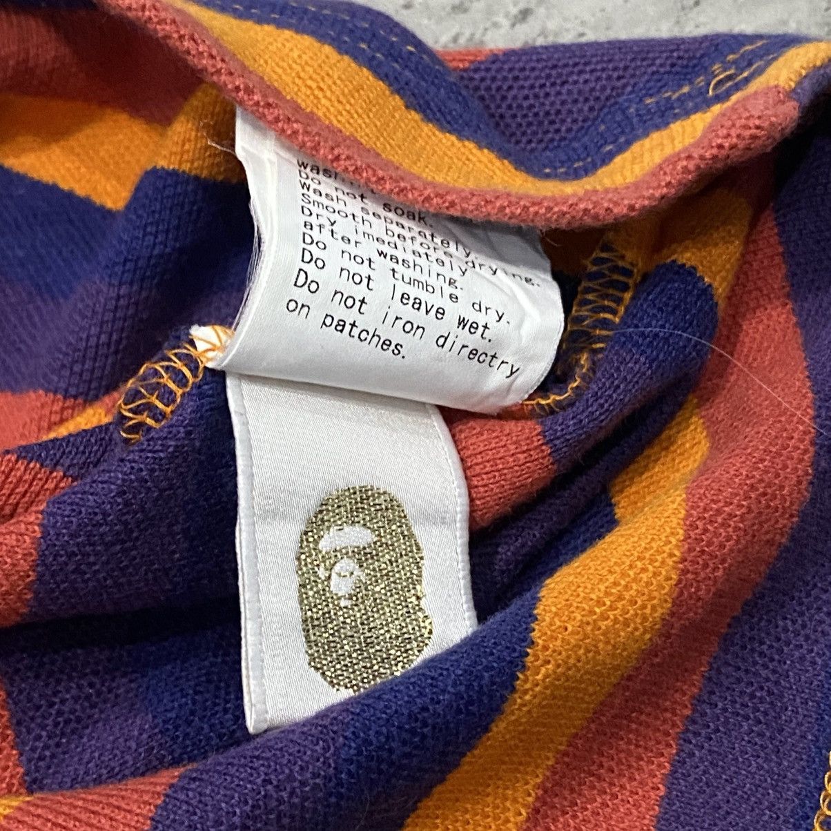 Bape Bape Striped One Point Polo Shirt Size US XL / EU 56 / 4 - 6 Thumbnail