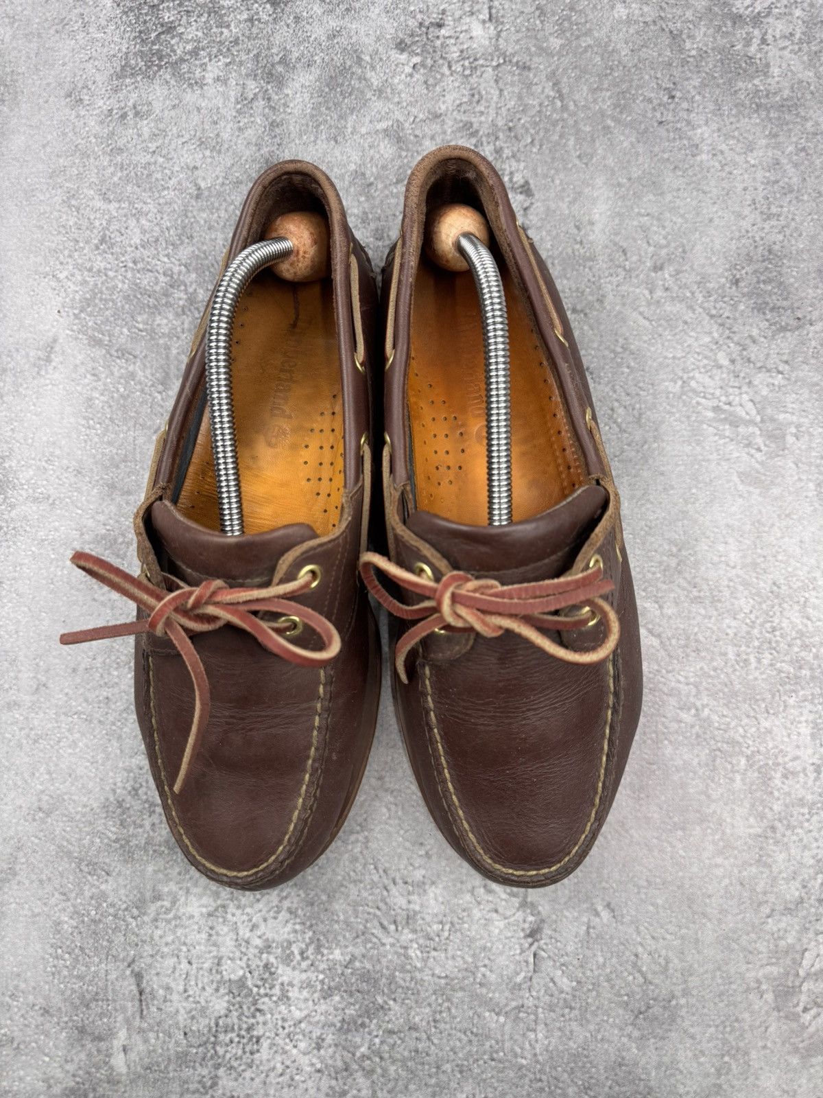 Timberland Timberland Brown Leather Boat Shoes Men Size 42 Size US 9 / EU 42 - 3 Thumbnail