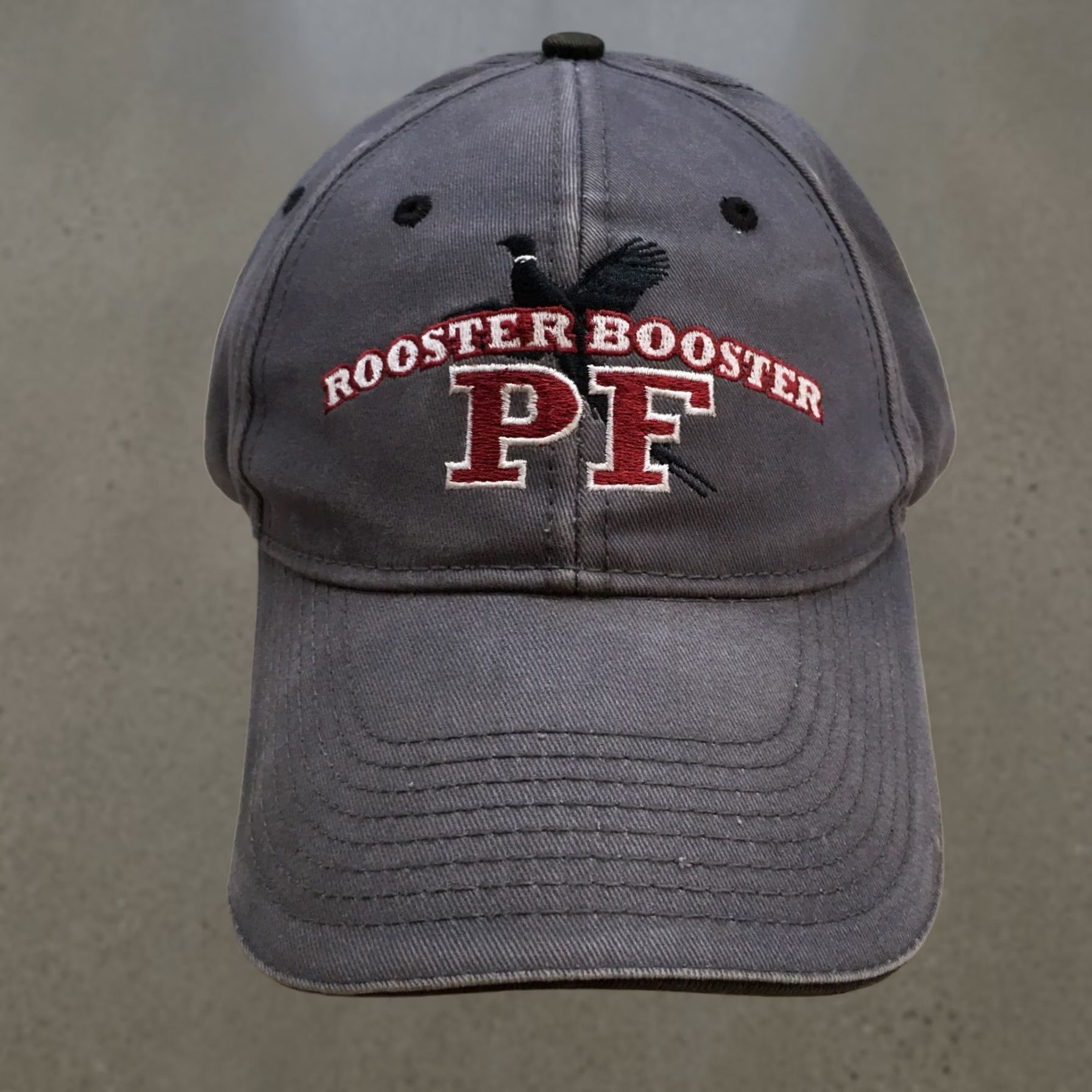 Vintage Rooster Booster PF Baseball Cap Hat One Size Grey Adjustable Embroidered Mens Size ONE SIZE - 1 Thumbnail