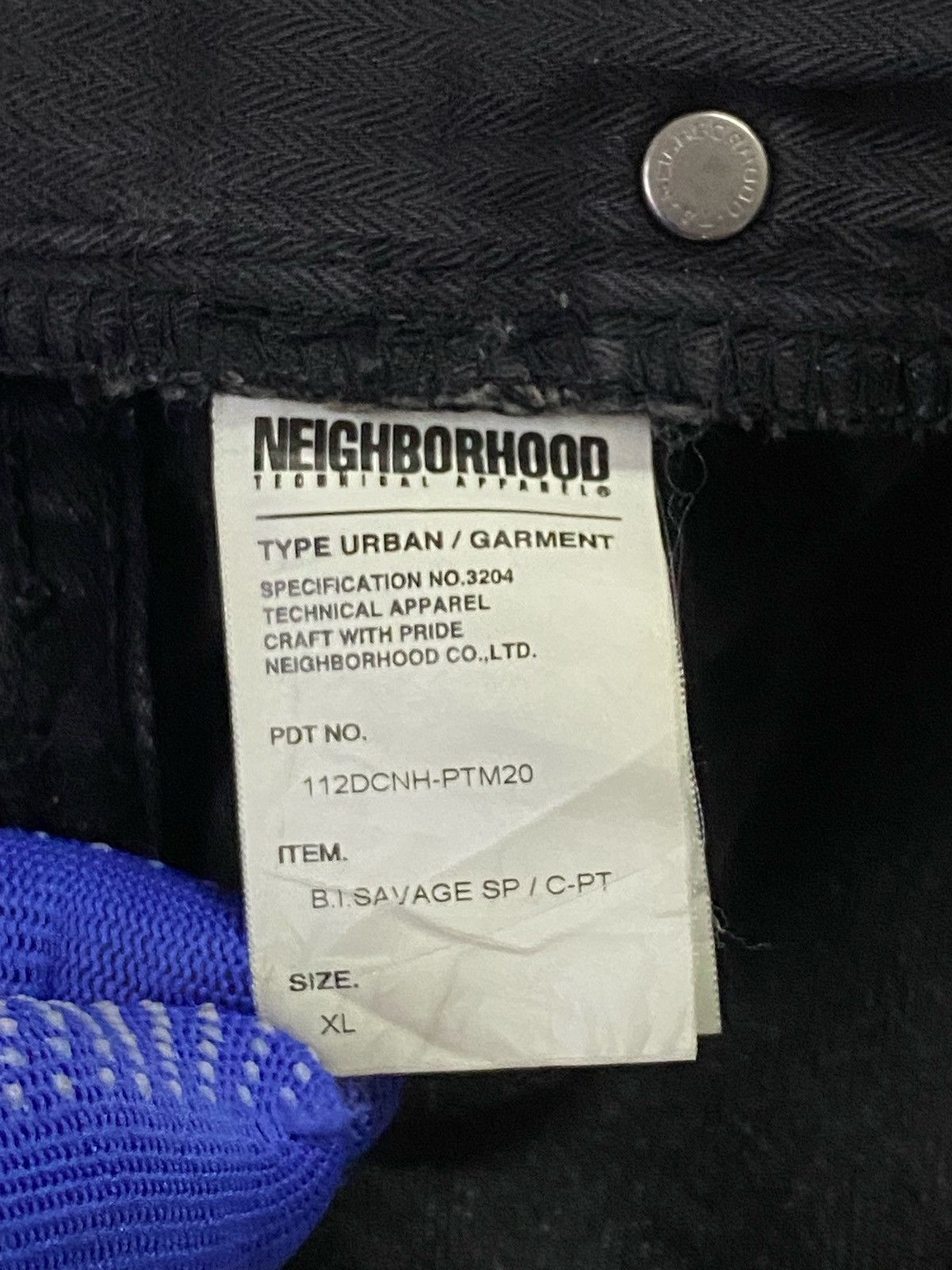 Japanese Brand × Neighborhood Neighborhood Black Icon Distressed Cargo Denim Size US 35 - 11 Thumbnail