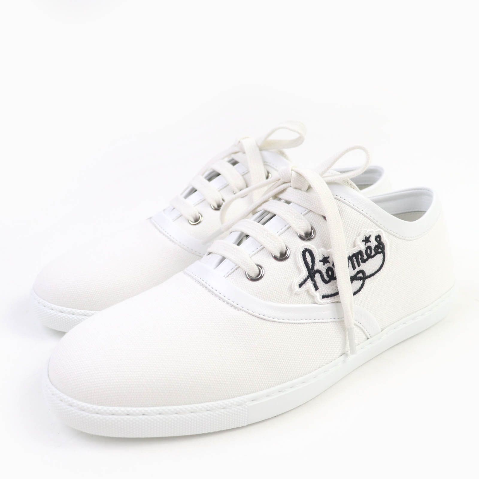 Hermes Hermes Hermes Innocent Embroidered Canvas Sneakers Canvas Shoes DUTY FREE for USA Size ONE SIZE - 1 Thumbnail