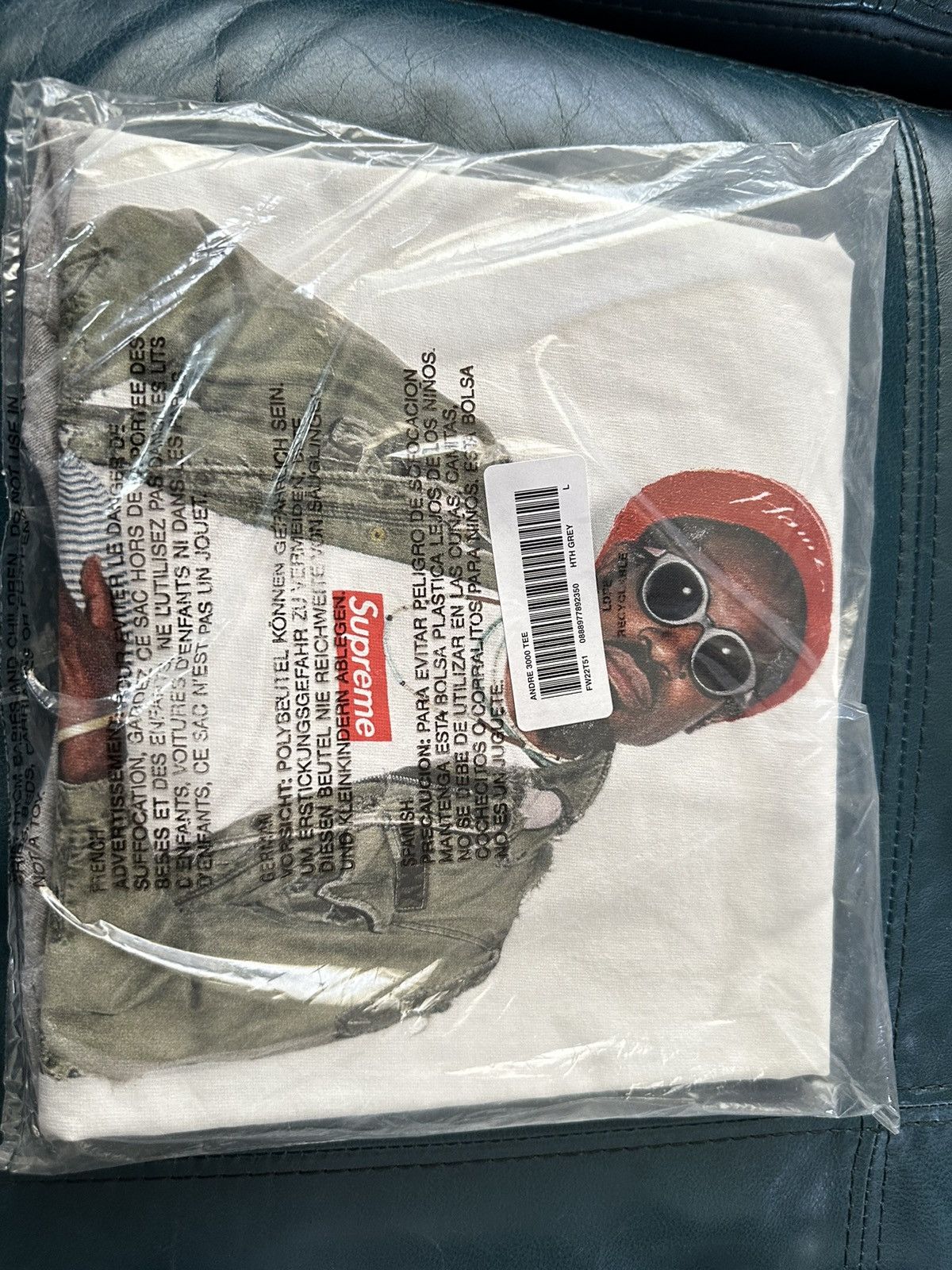 Supreme André 3000 authentic Tee Heather Grey