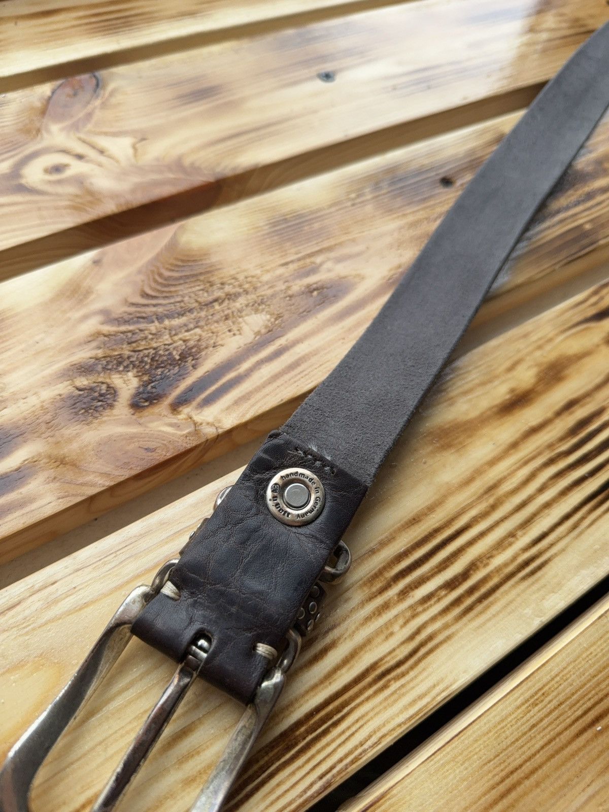 If Six Was Nine Vintage Japanese Studded Leather Punk Emo Rock Goth Y2K belt Size ONE SIZE - 12 Thumbnail