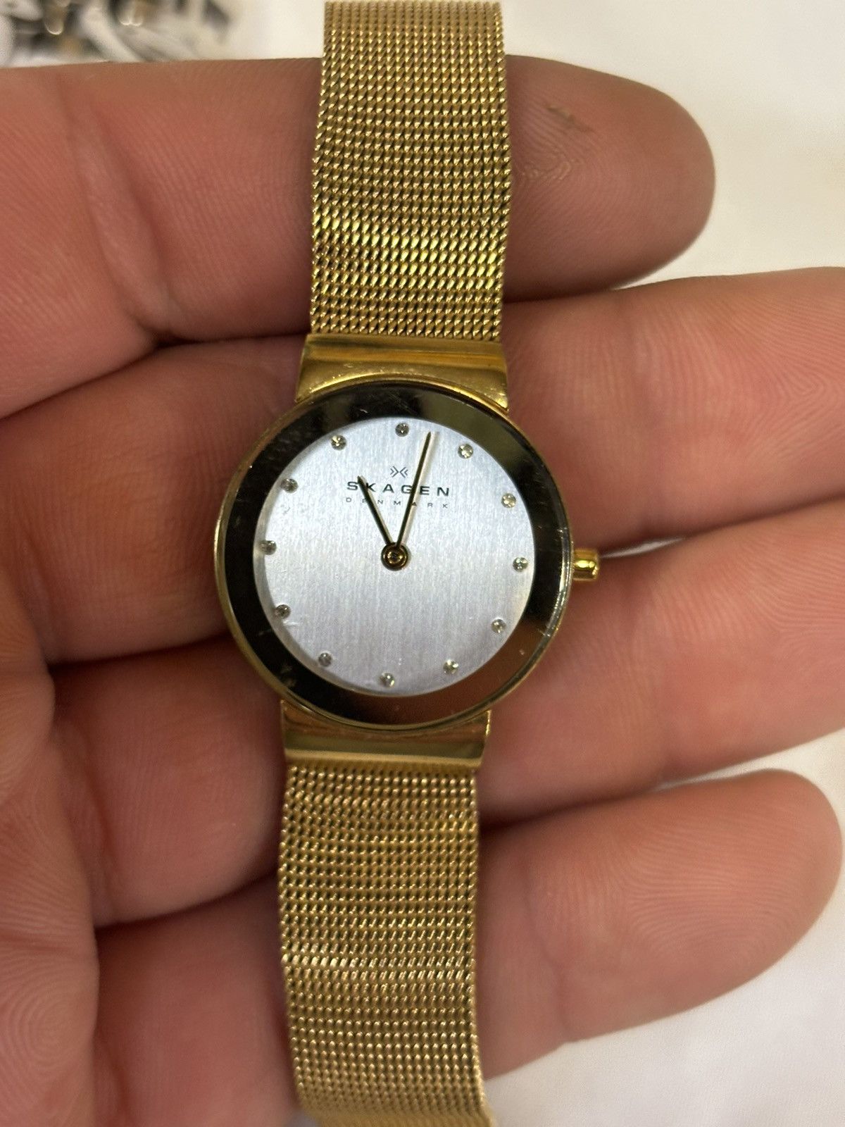 Skagen Skagen Gold Tone Mesh Band! New Battery! Size ONE SIZE - 1 Thumbnail