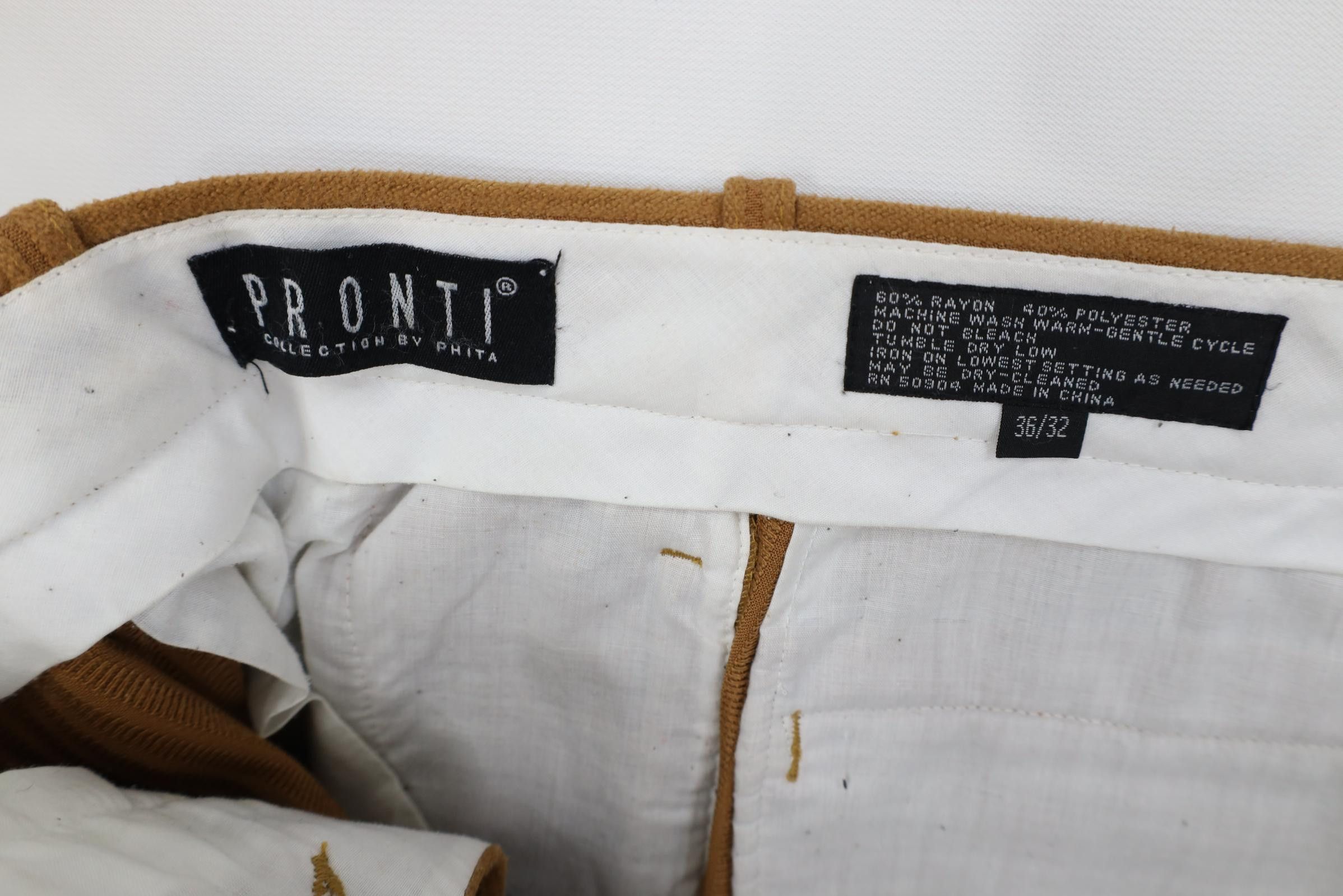 Vintage Vintage 90s Streetwear Wide Leg Corduroy Chino Pants Wheat Size US 36 / EU 52 - 9 Thumbnail