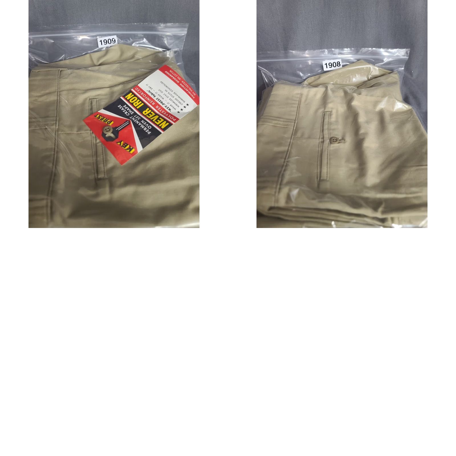 Vintage VINTAGE Key Imperial Pants Mens 36x30 Regular Fit USA 70s Deadstock Beige Cotton Polyester Wide? (Note: ensure only original words used; concise) Size US 36 / EU 52 - 10 Thumbnail