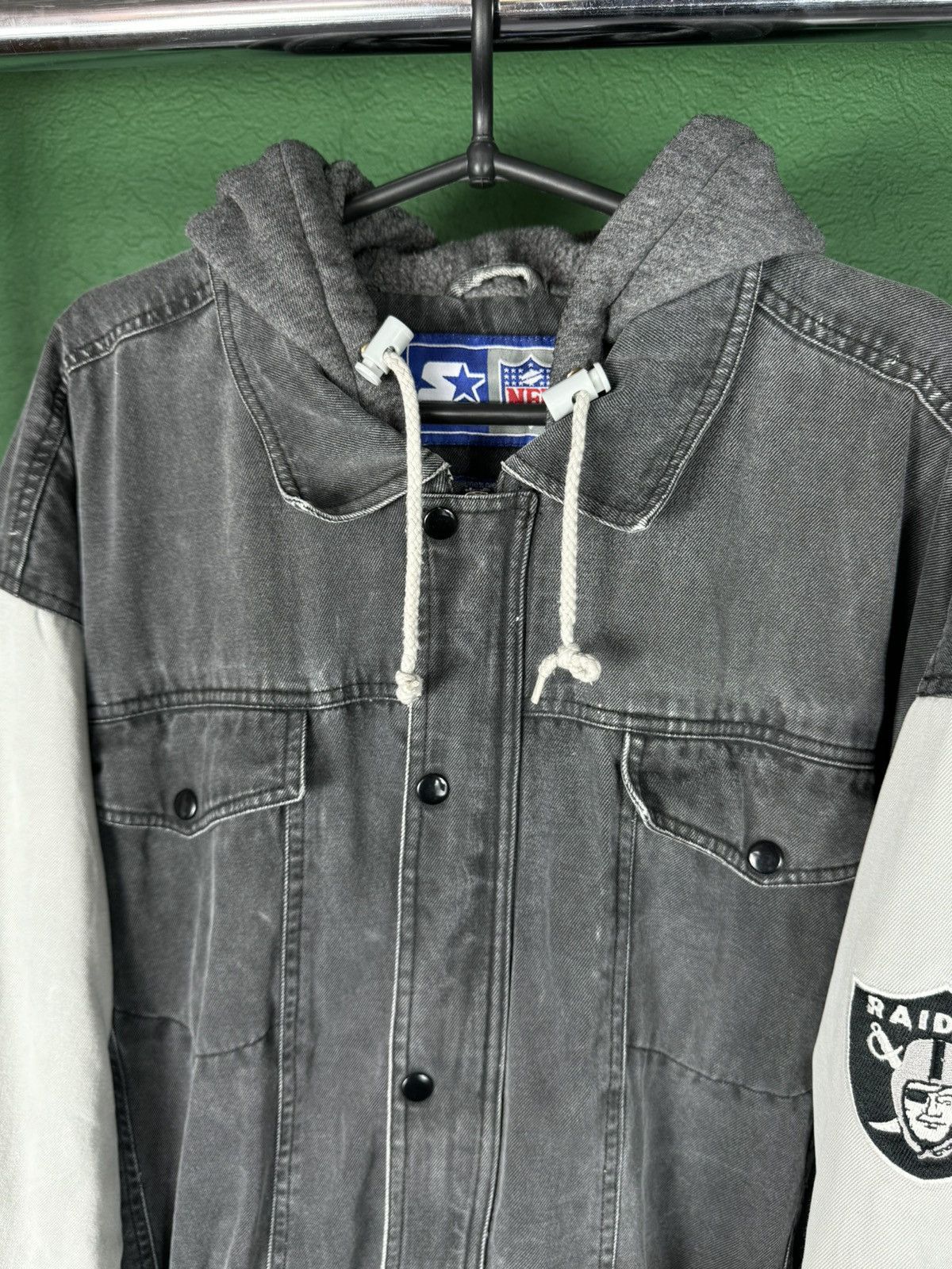 NFL Rare 🔥 Vintage Starter Varsity Bomber Denim Jacket Size XL Size US XL / EU 56 / 4 - 6 Thumbnail